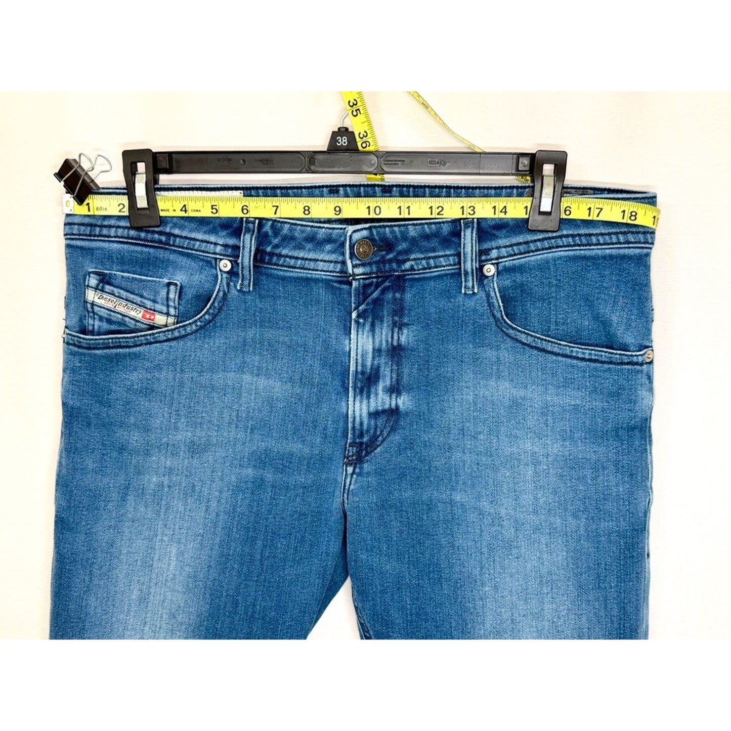 Diesel Thommer Slim Jeans Mens 36x32 Blue Stretch Denim 0C9MB