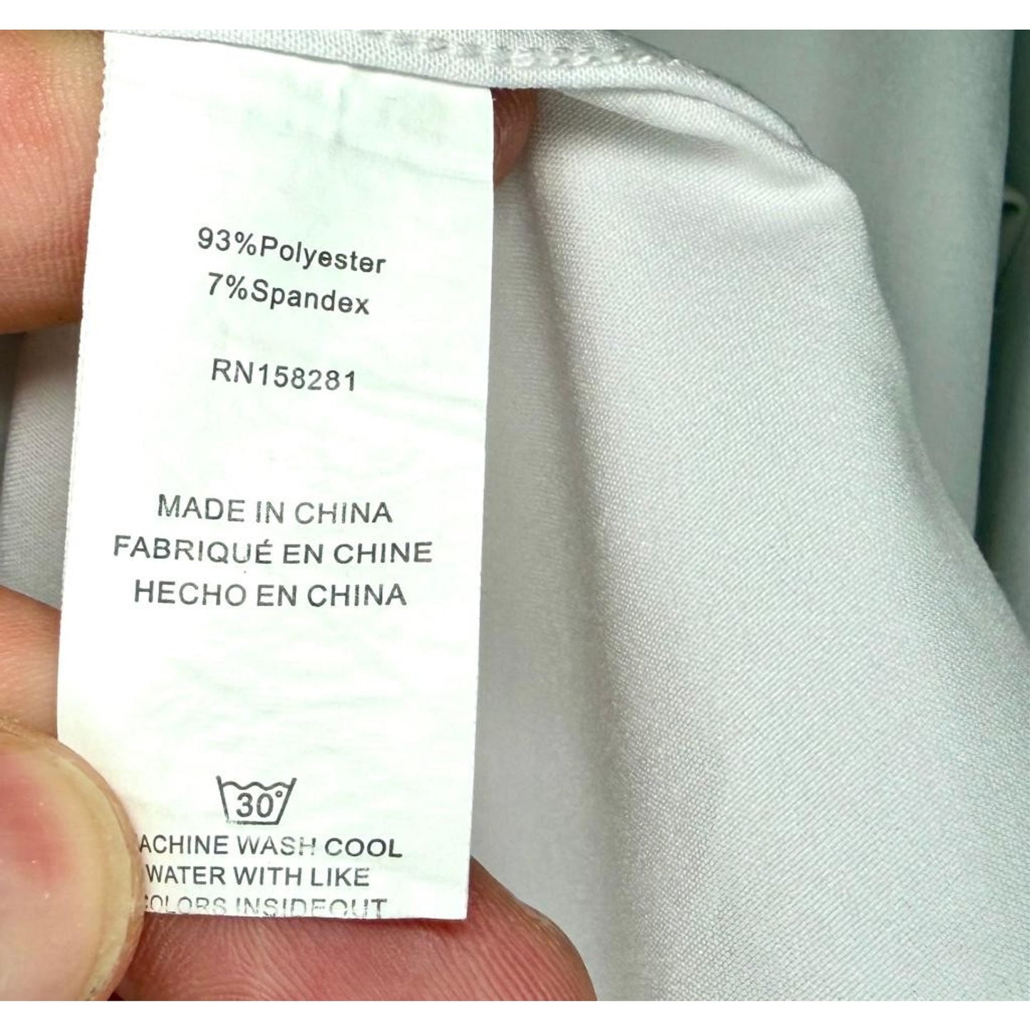 Tom Baine Performance Dress Shirt Mens Large White 4-Way Stretch Slim Fit