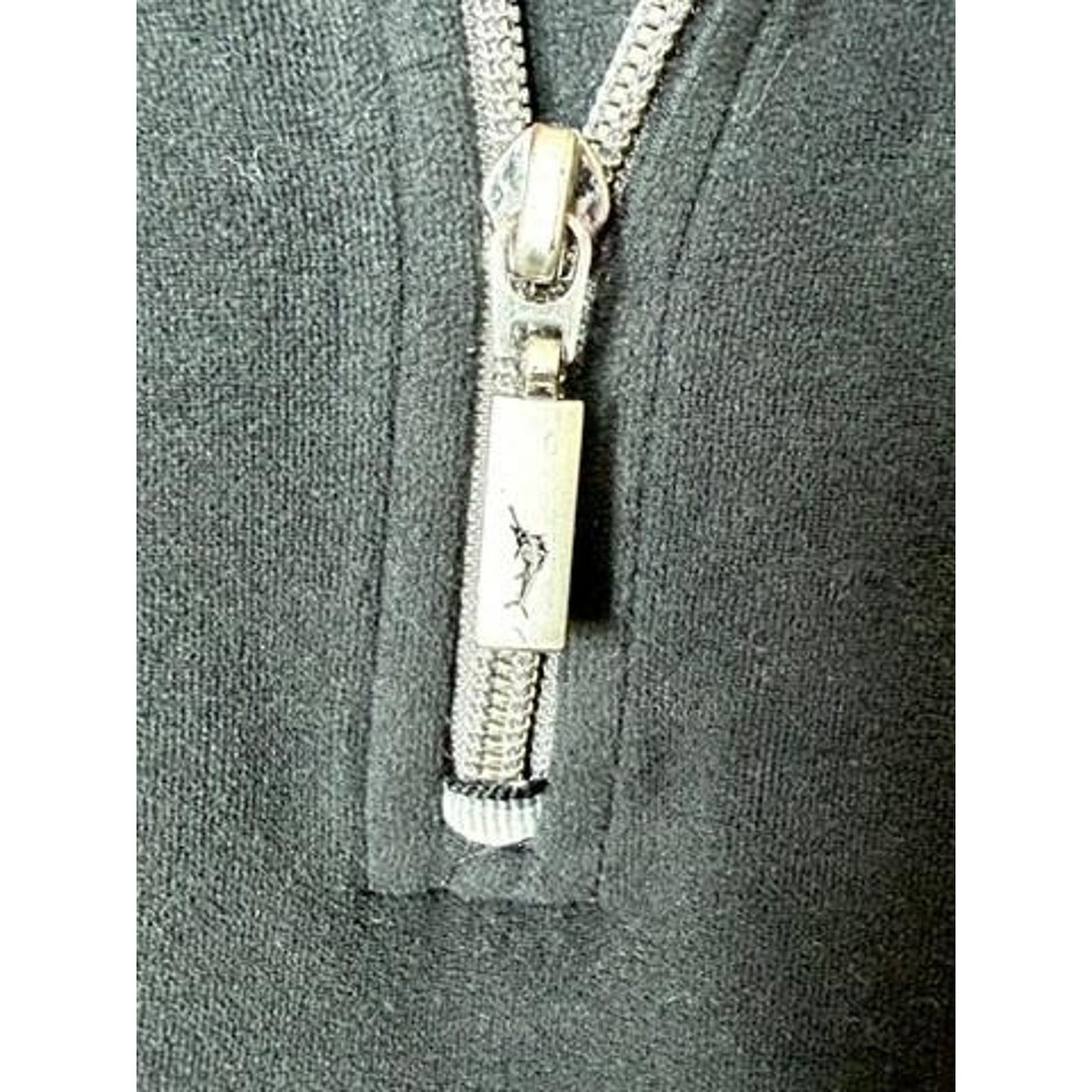 Tommy Bahama Paradise Tech 1/4 Zip Pullover Sweatshirt Mens Medium Black Fleece