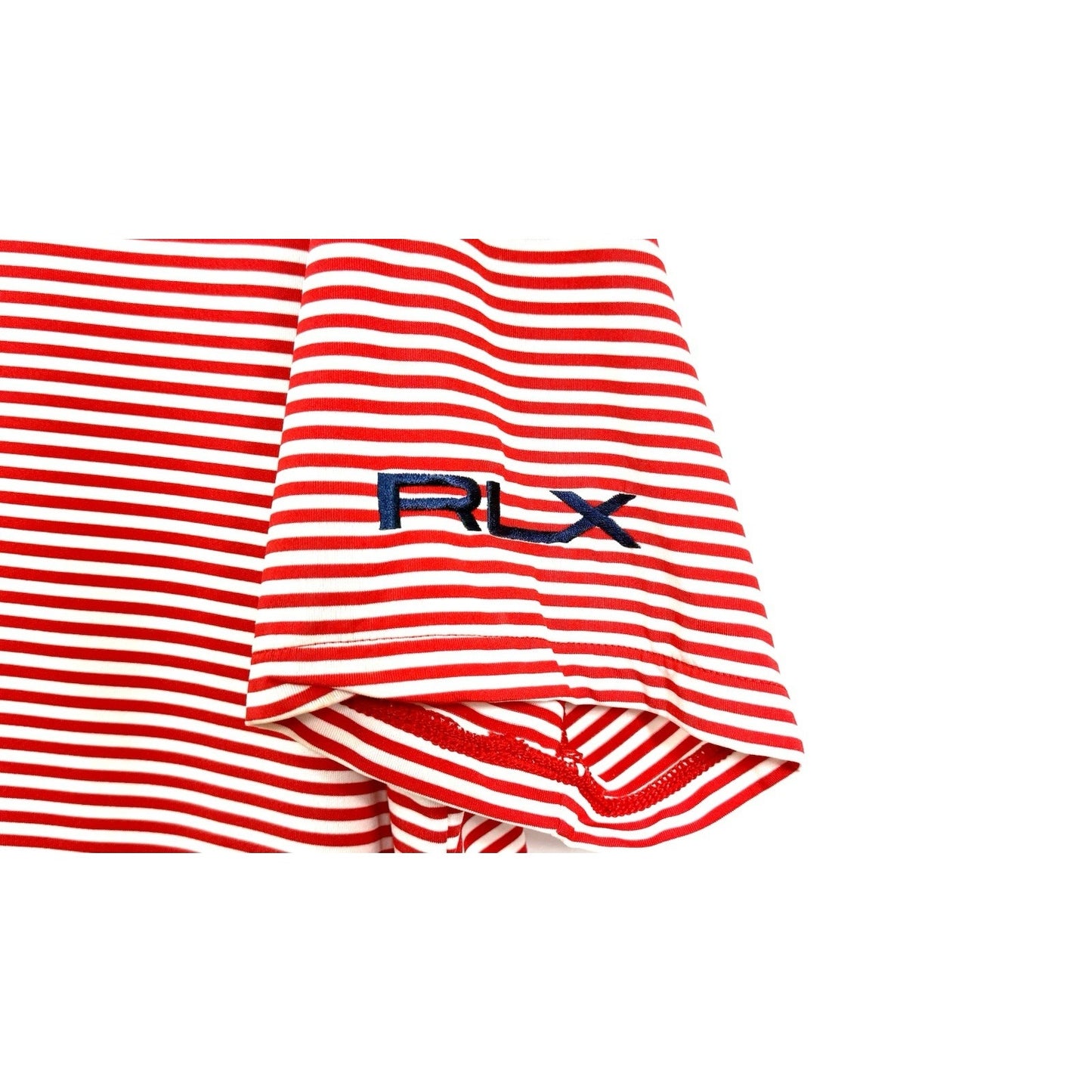 RLX Ralph Lauren Polo Shirt Mens Large Red White Blue Golf Lightweight Medium M