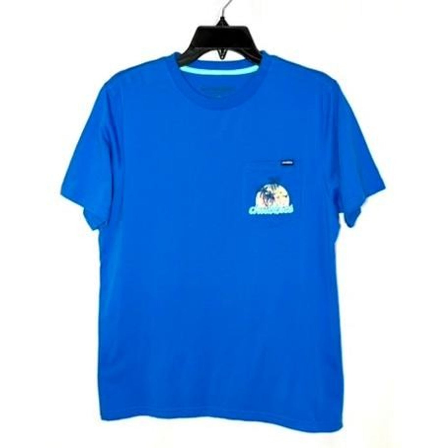 Chubbies The Weekend Has Arrived Pocket T-Shirt Mens Medium Blue Palm Tree Wave