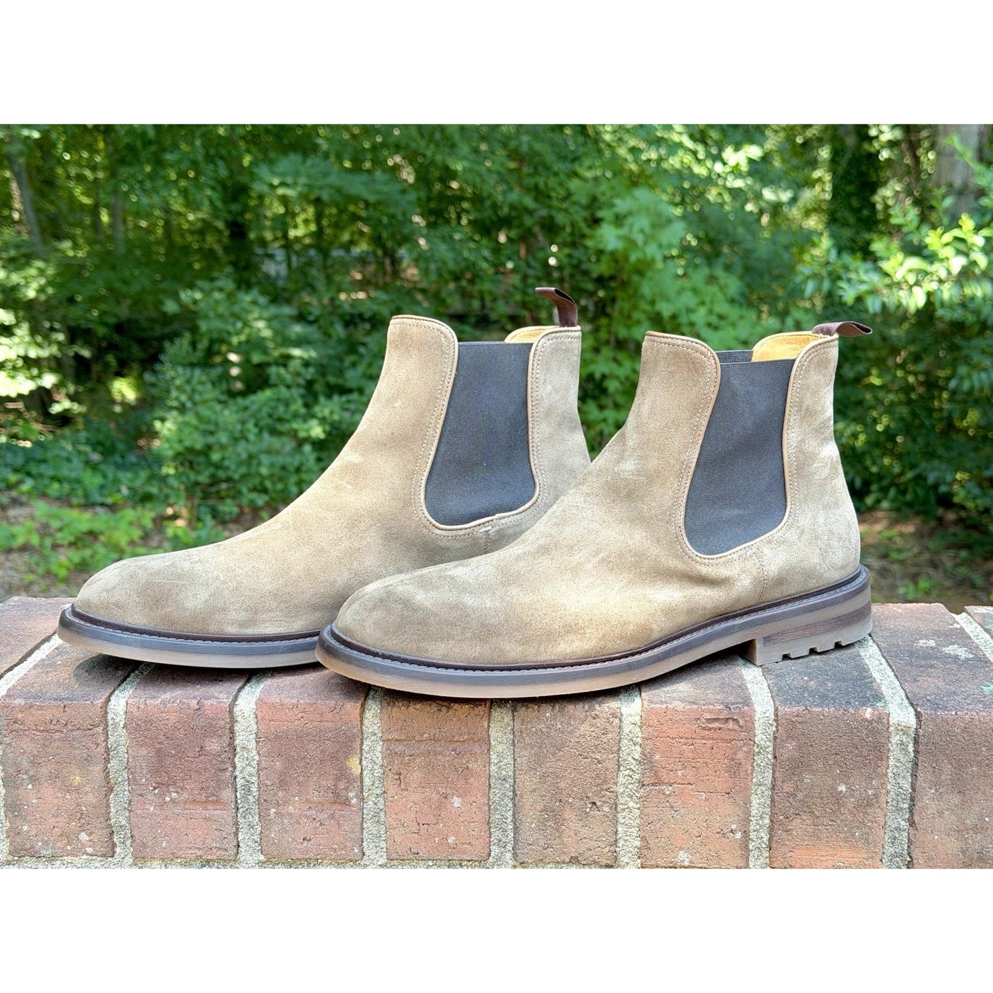 Magnanni Boots Mens Size 13 Brown Suede Chelsea Ankle Dress Casual Made Spain