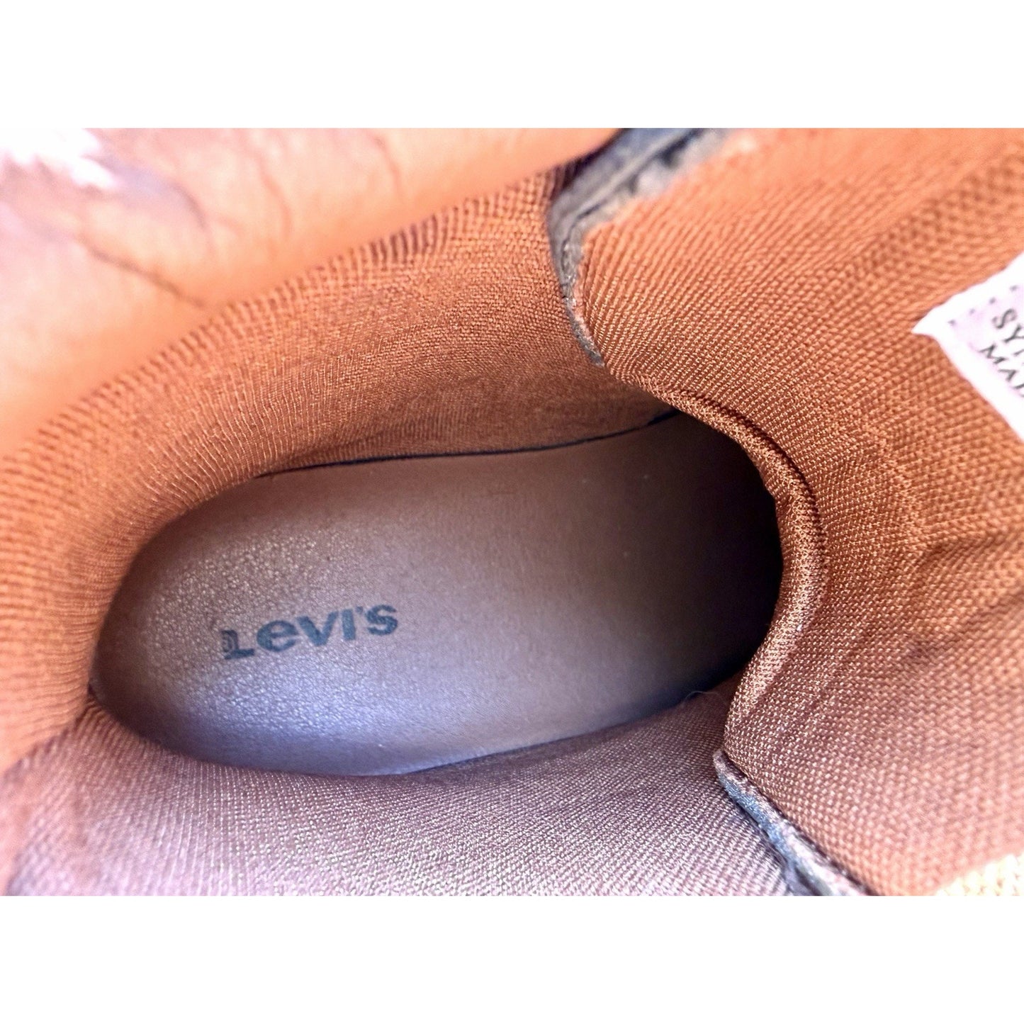 Levi's Mens Wyatt Brown Vegan Leather Lace Up Rugged Casual Boots Size 10 NEW