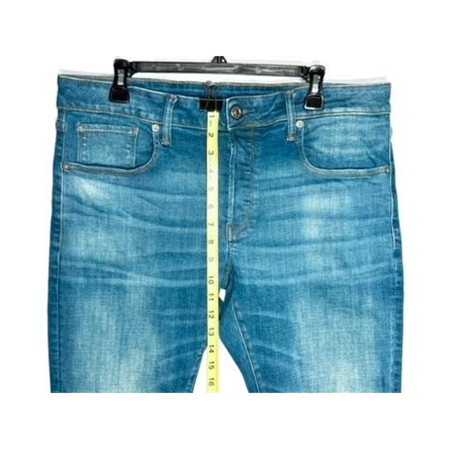 G-Star Raw 3301 Slim Jeans Mens 36x34 Blue Denim Medium Wash Stretch