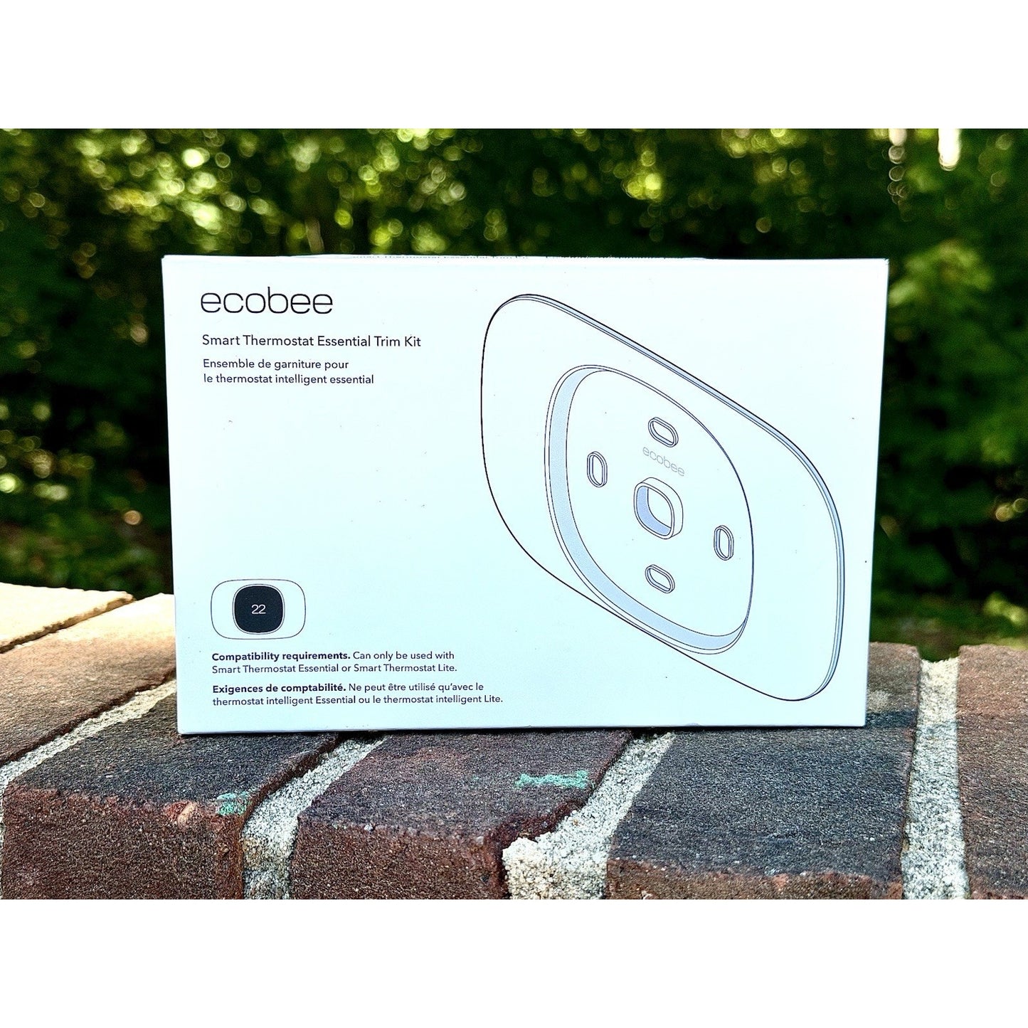 Genuine Ecobee Trim Plate for Smart Thermostat Essential, Wall Plate Bracket