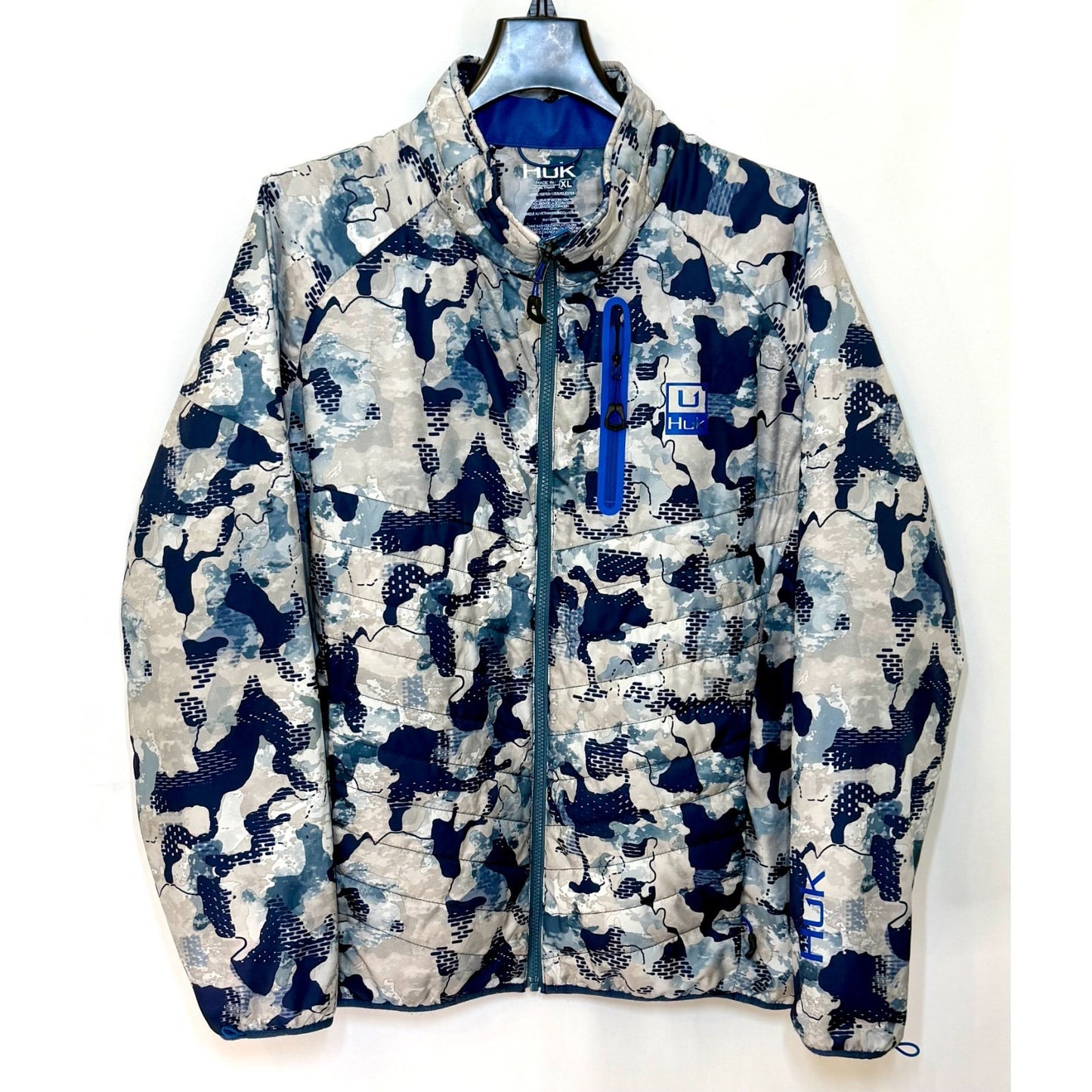 Huk Men's Icon X Puff Blue Camo Insulated Jacket / Size XL / $160 Retail