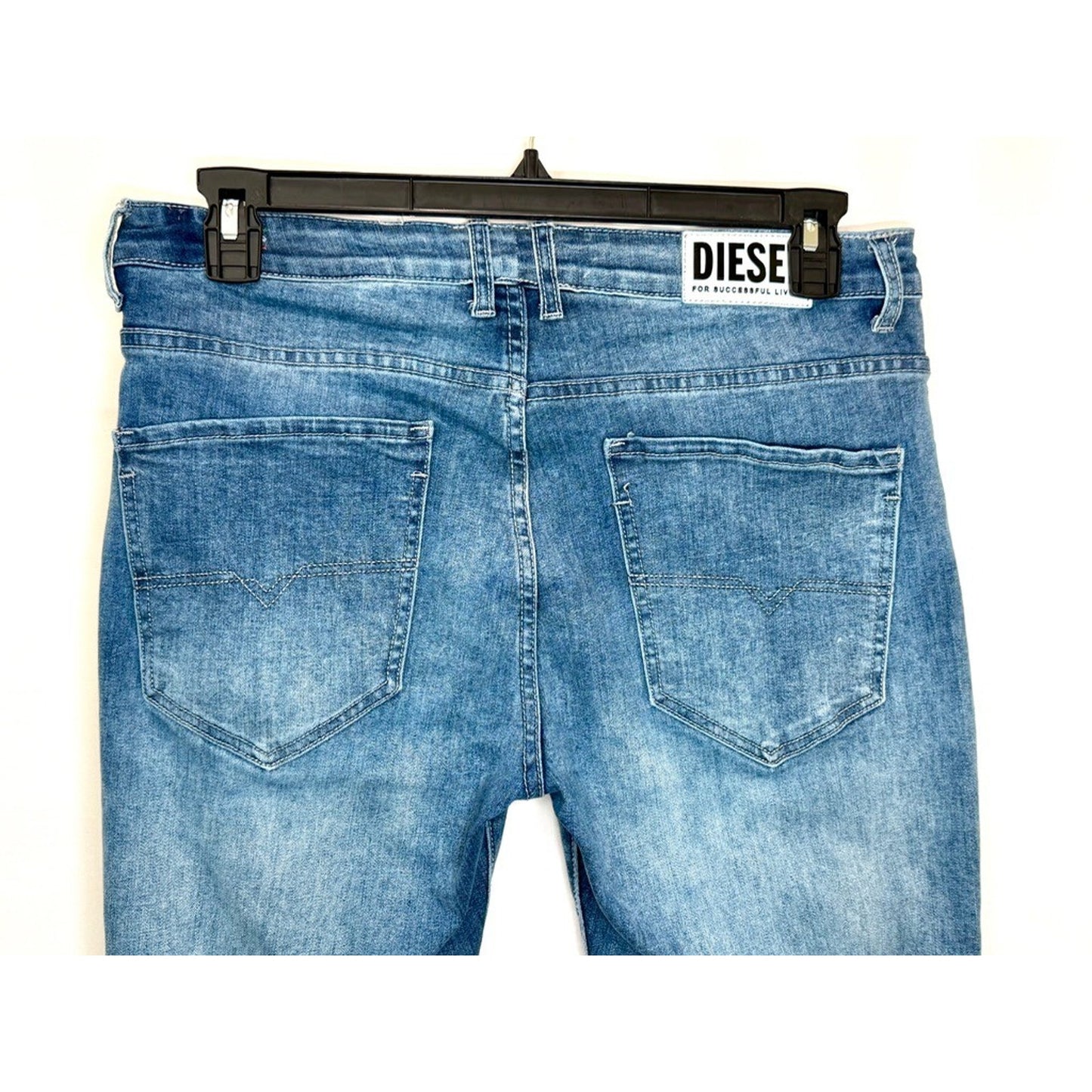 Diesel Buster Jeans Mens 36x32 Blue Denim Regular Slim Tapered Made in Italy