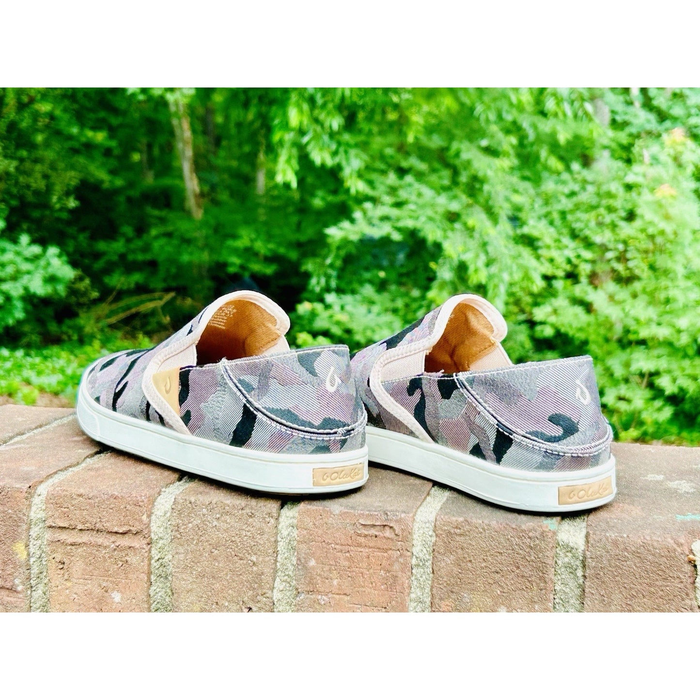 OluKai Pehuea Pa'i Ke Au Camo Slip On Sneakers Women's 7 - Slip On - Hide Heel