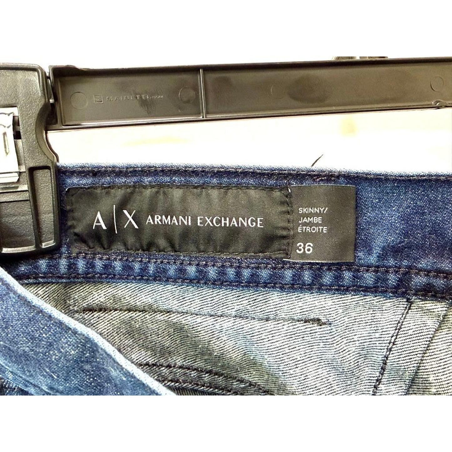 Armani Exchange Mens Jeans Size 36 Skinny Fit Dark Wash Blue Denim Stretch