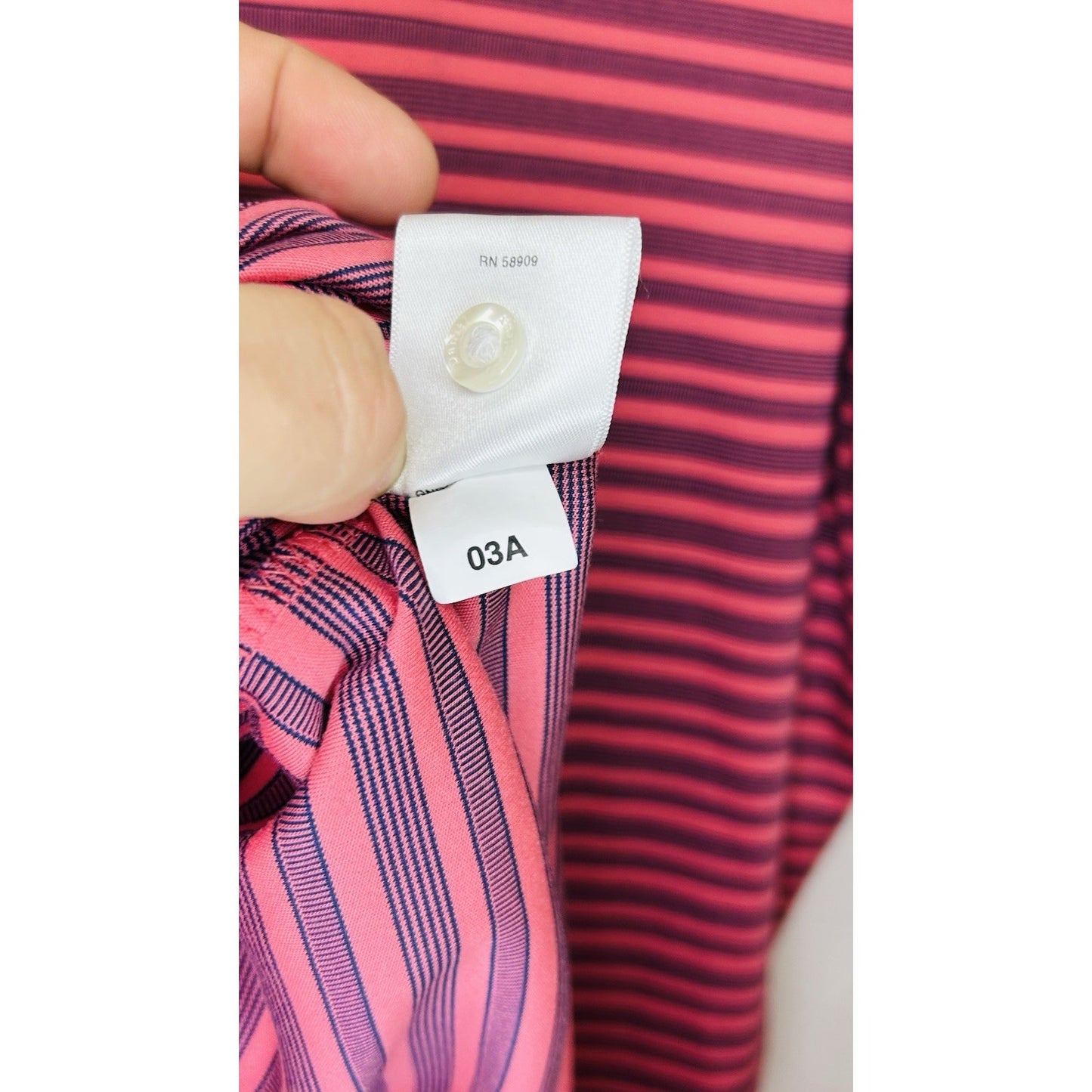 Daniel Cremieux Signature Collection Mens Large Red Striped Athletic Golf Polo