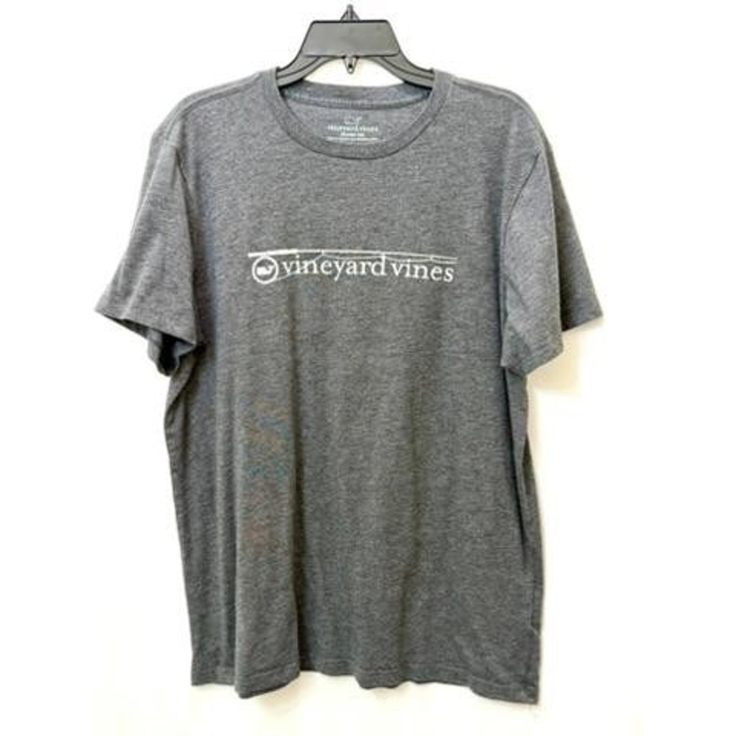 Vineyard Vines Fishing Rod Graphic T-Shirt Mens Large Gray Island Tee Cotton