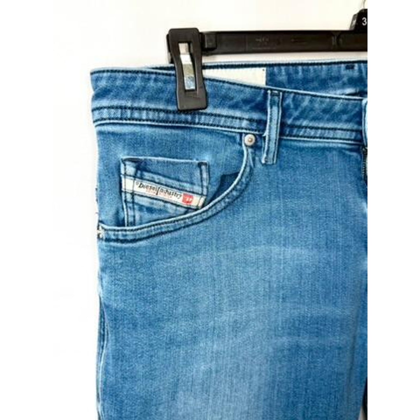 Diesel Thommer Slim Jeans Mens 36x32 Blue Stretch Denim Medium Wash