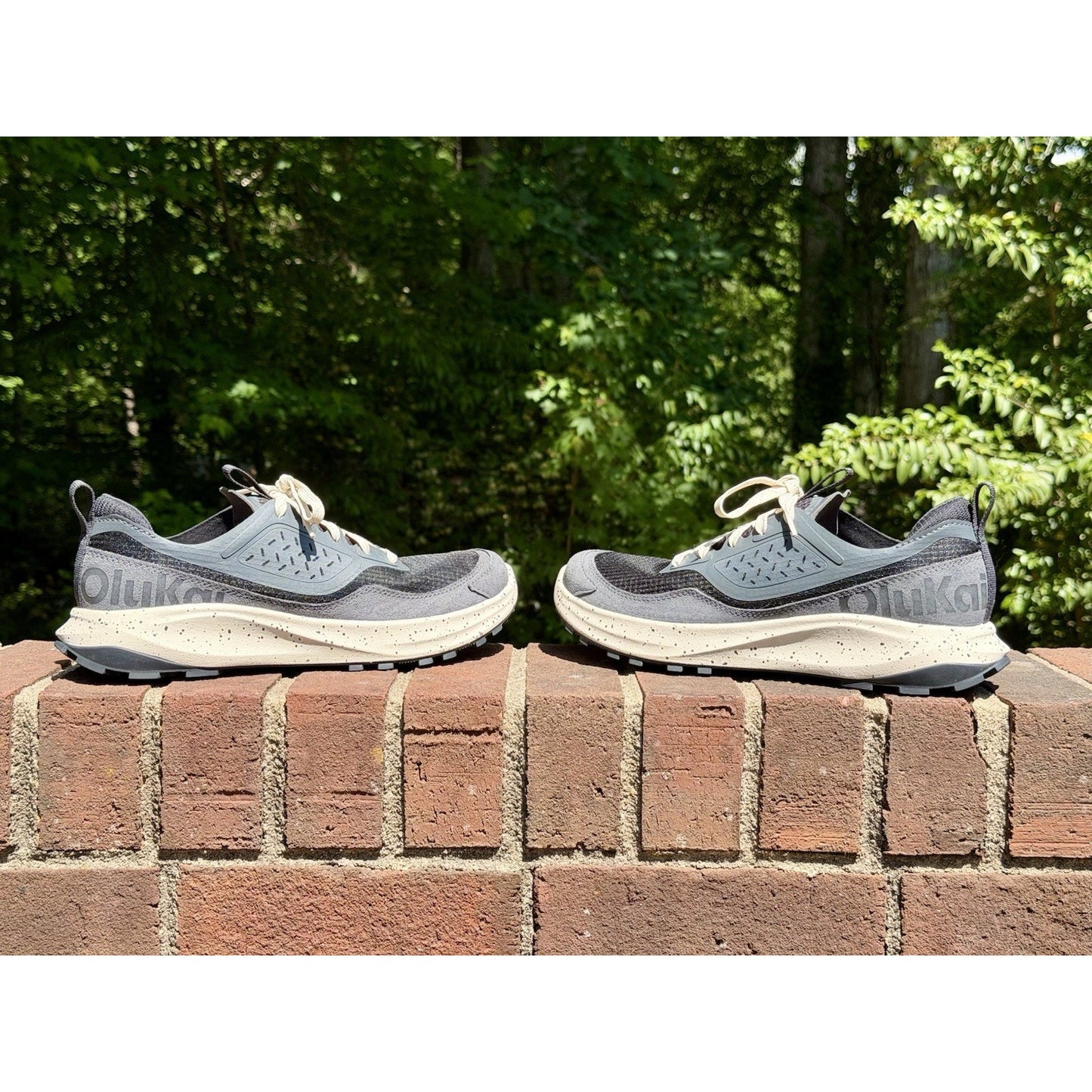 OluKai Makiki Womens Size 9 Trail Running Shoes Dark Gray Suede Worn Once VGC