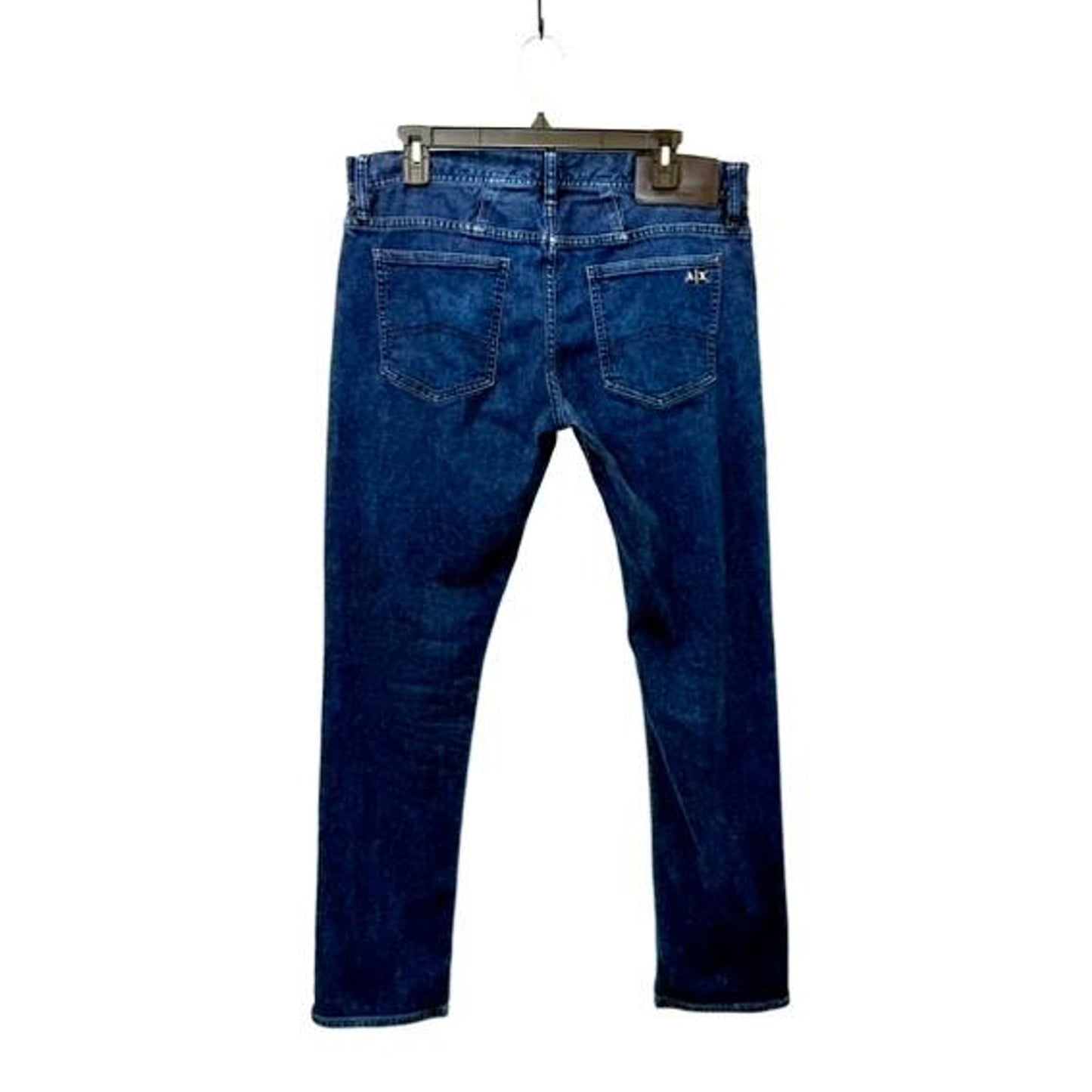 Armani Exchange Mens Jeans Size 36 Skinny Fit Dark Wash Blue Denim Stretch