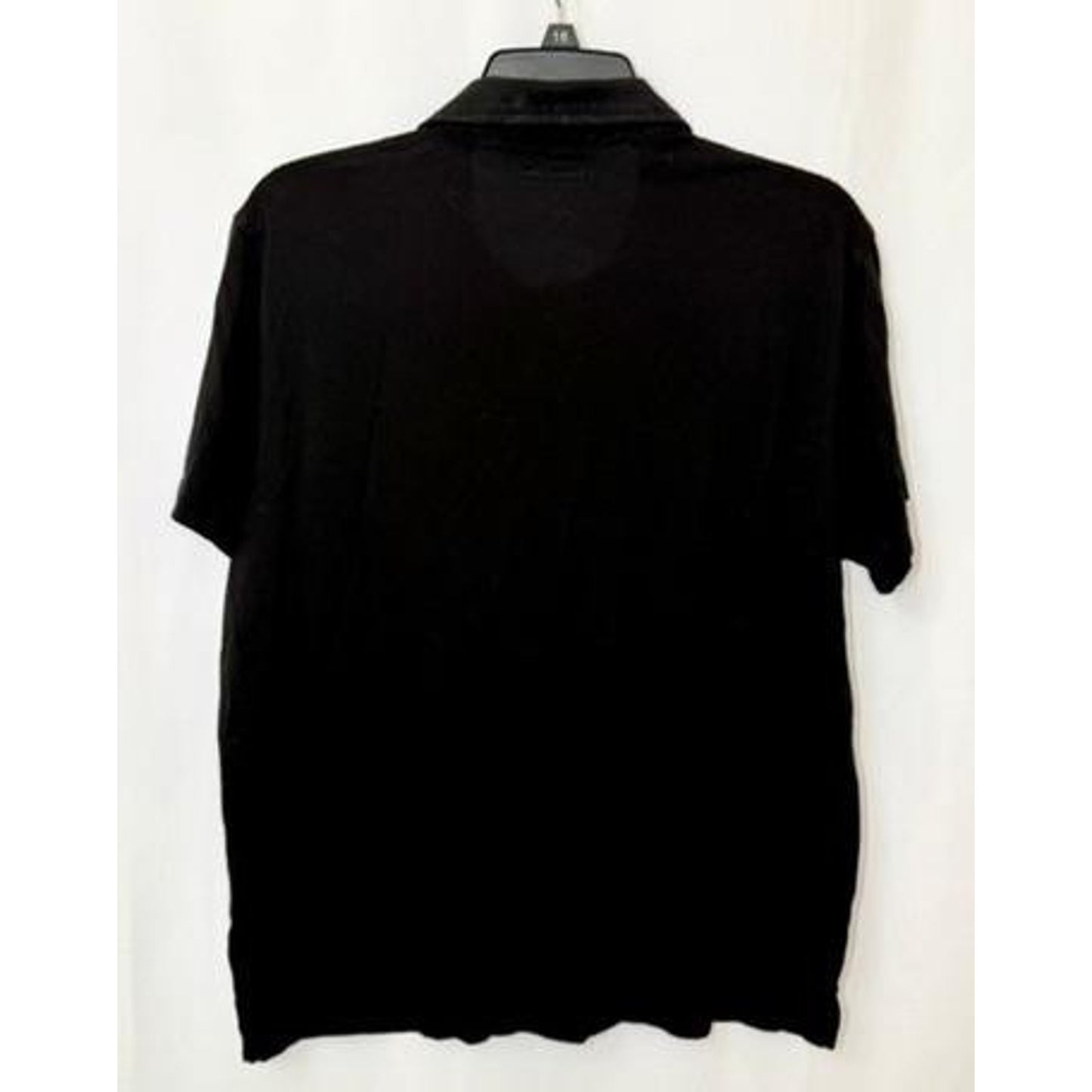 Christian Lacroix Polo Shirt Mens Large Black 100% Pima Cotton Short Sleeve