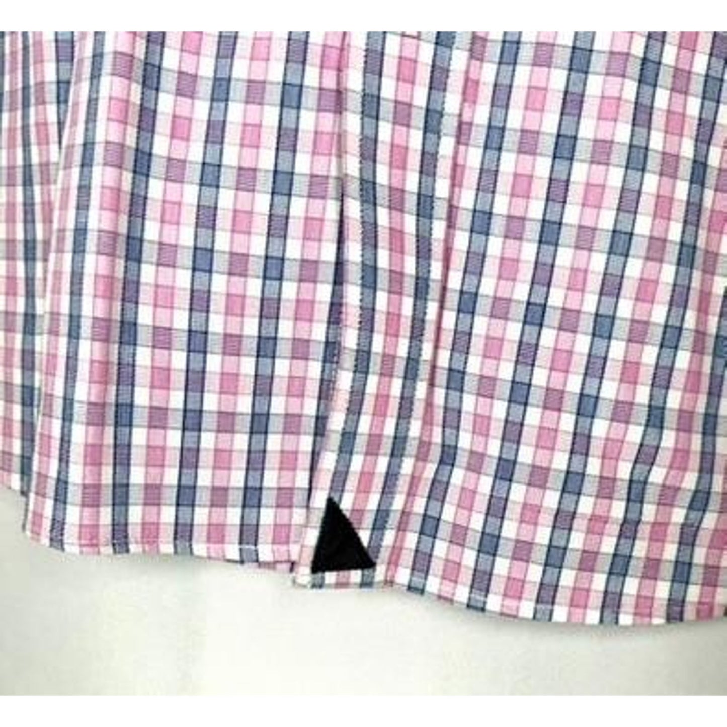 UNTUCKit Dolcetto WF Shirt Mens Medium Pink Blue Plaid Wrinkle Free Cotton L/S