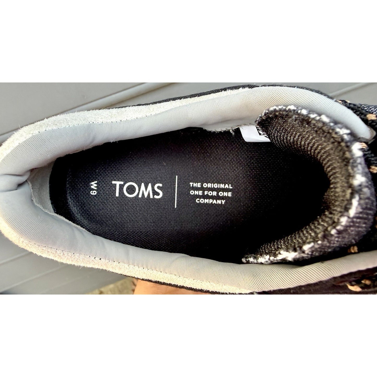 TOMS Heritage Sneakers Women’s 9 Black Canvas Low Top Round Toe Casual Shoes