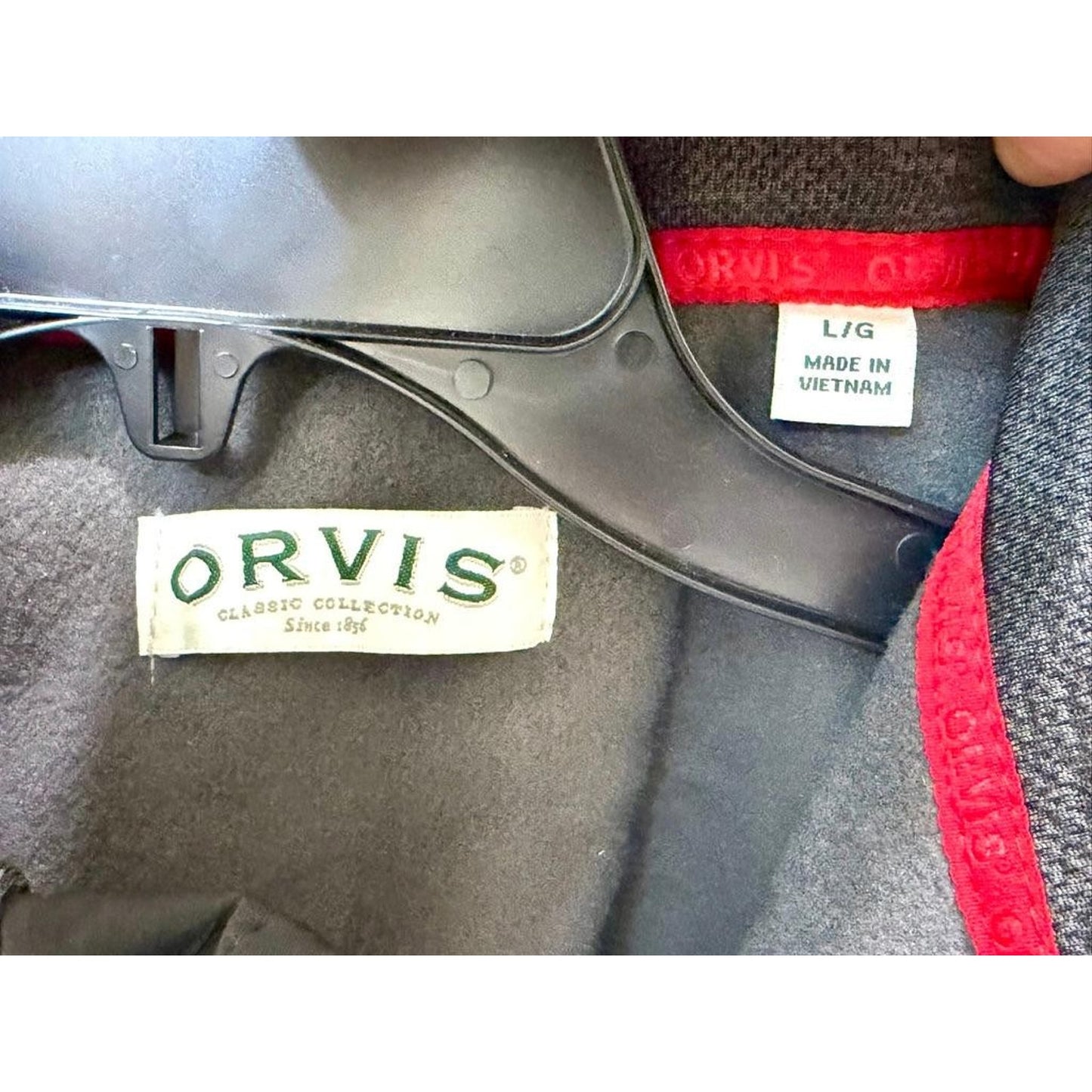 Orvis Bonded Mesh Full Zip Jacket Mens Large Phantom Black Fleece Lined NWT