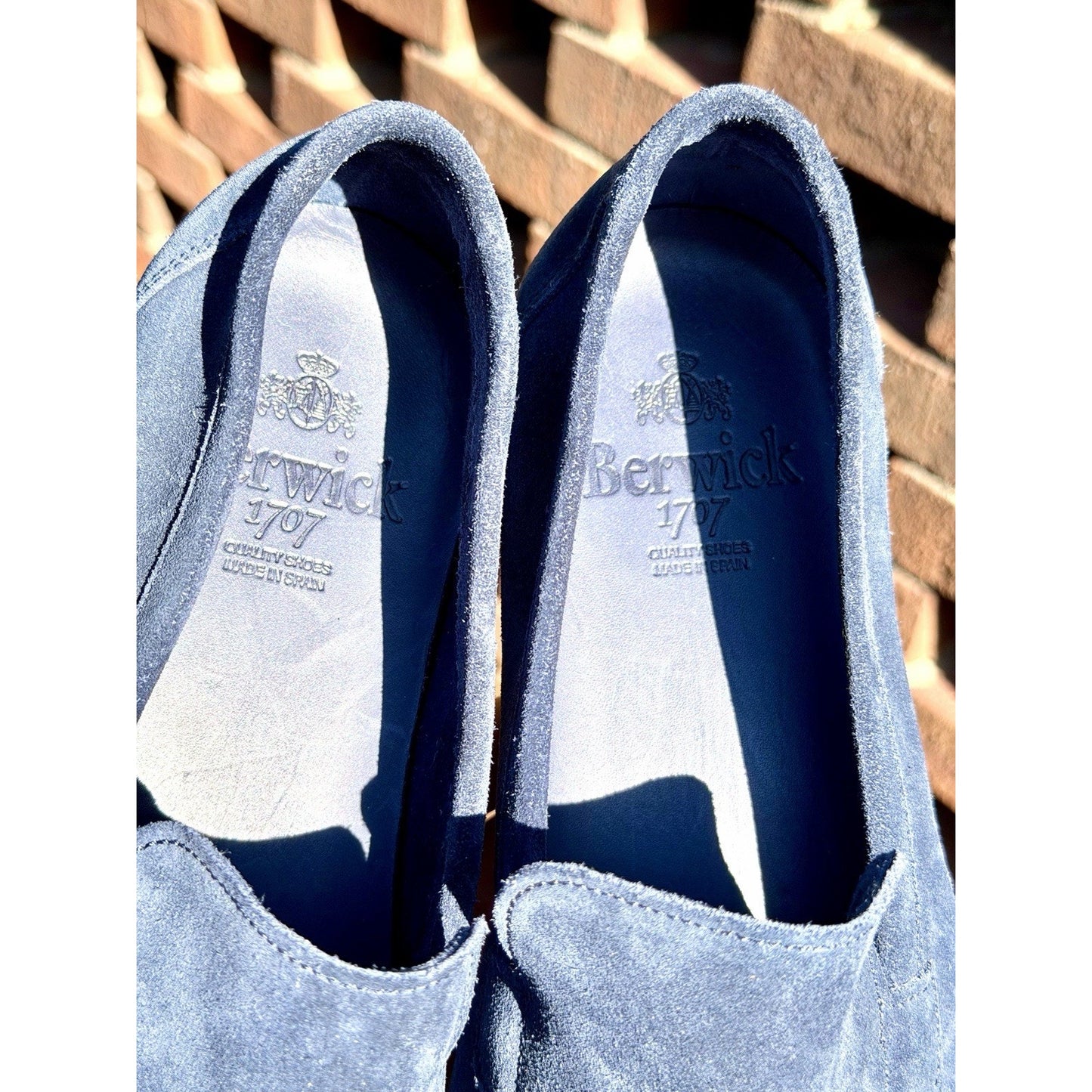 Berwick 1707 Palma Flex Men’s Blue Suede Penny Loafers US Sz 11 US / 44 EU NEW!!