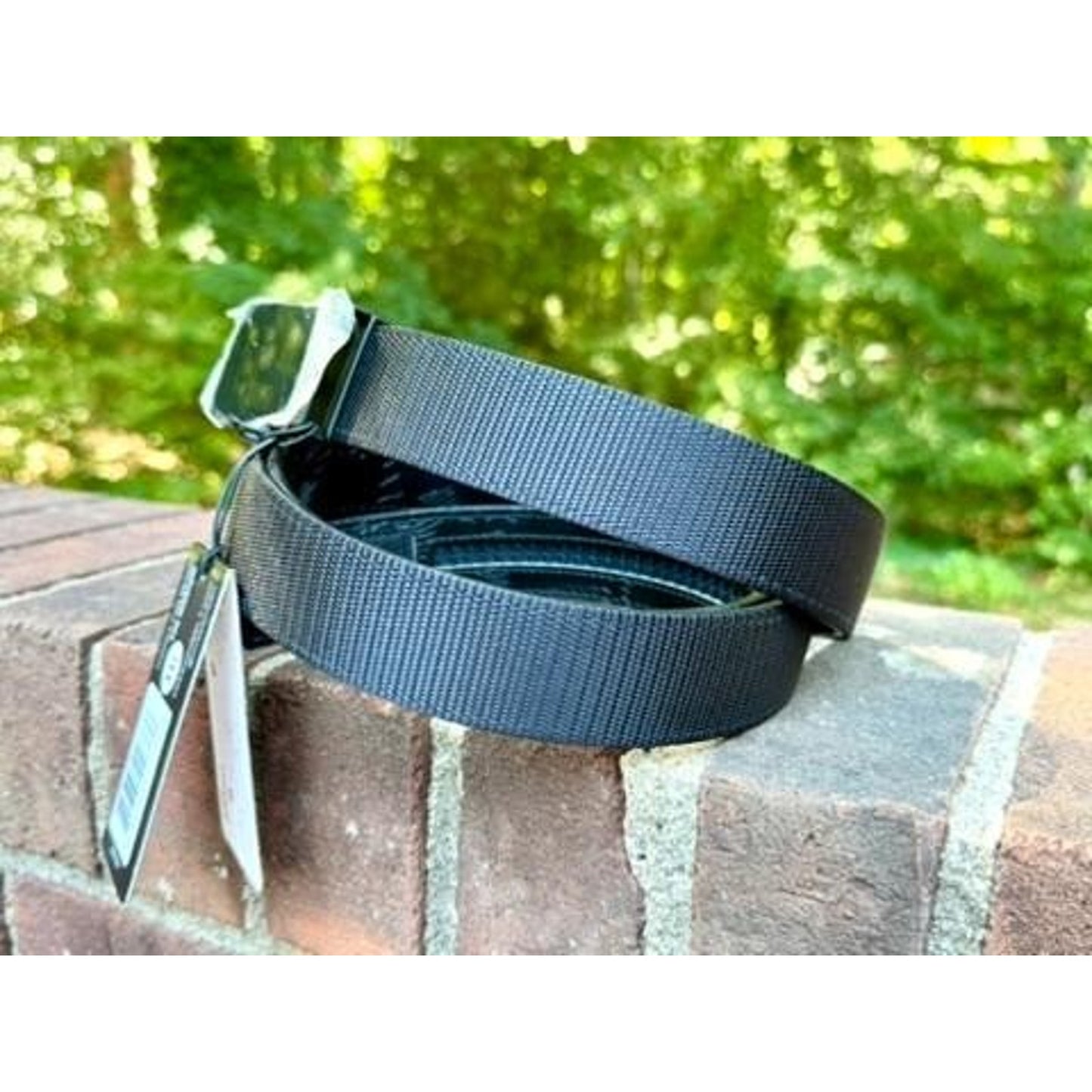 NWT Mission Belt Swat Black Nylon Ratchet Belt Mens XXL 40mm No Holes Adjustable
