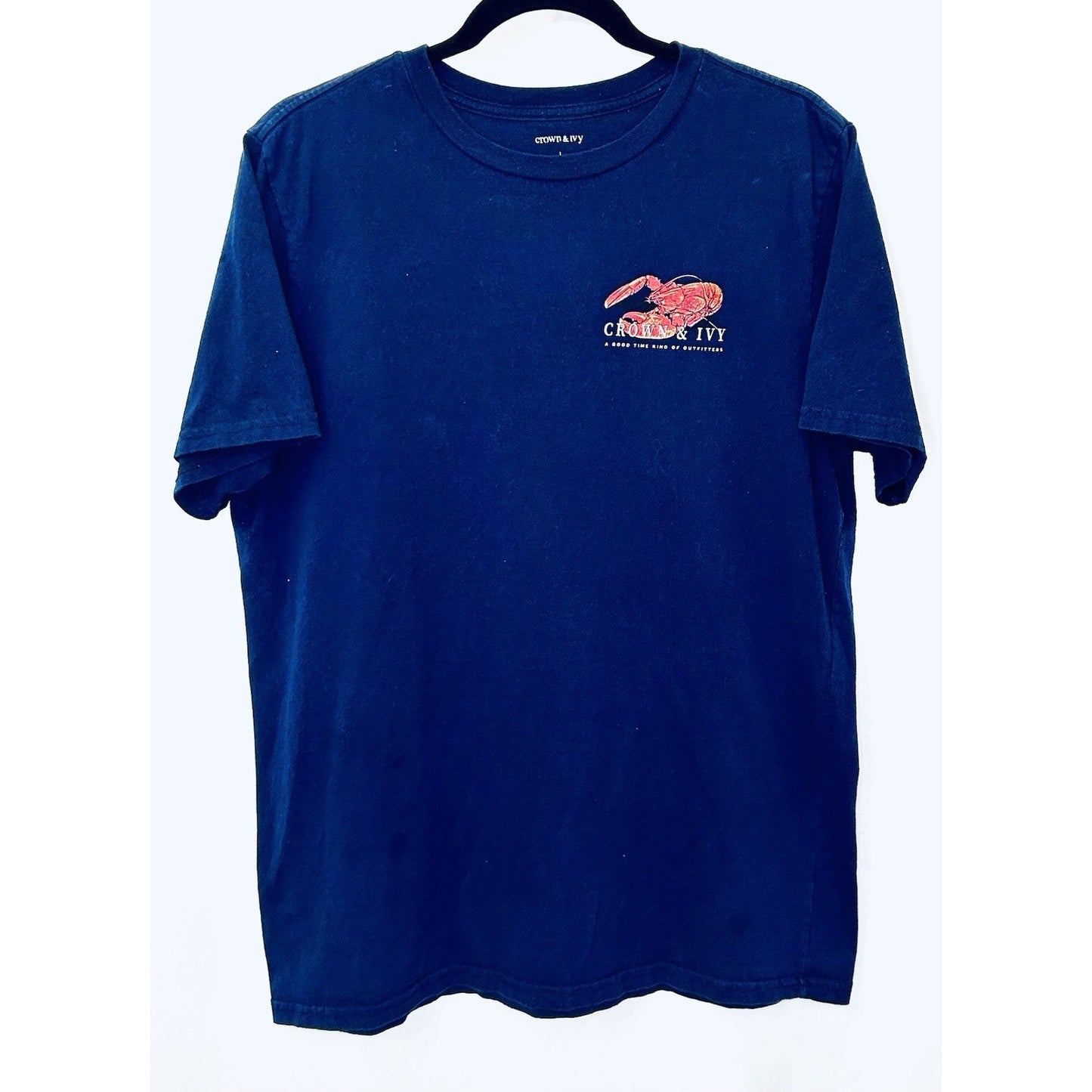 Crown & Ivy “Support Local Pub” Men’s Large Blue Short Sleeve Graphic Tee