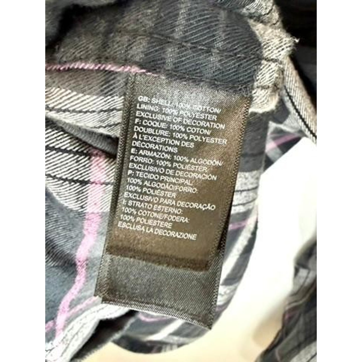 The North Face Flannel Shirt Mens Large Gray Pink Plaid Cotton Long Sleeve