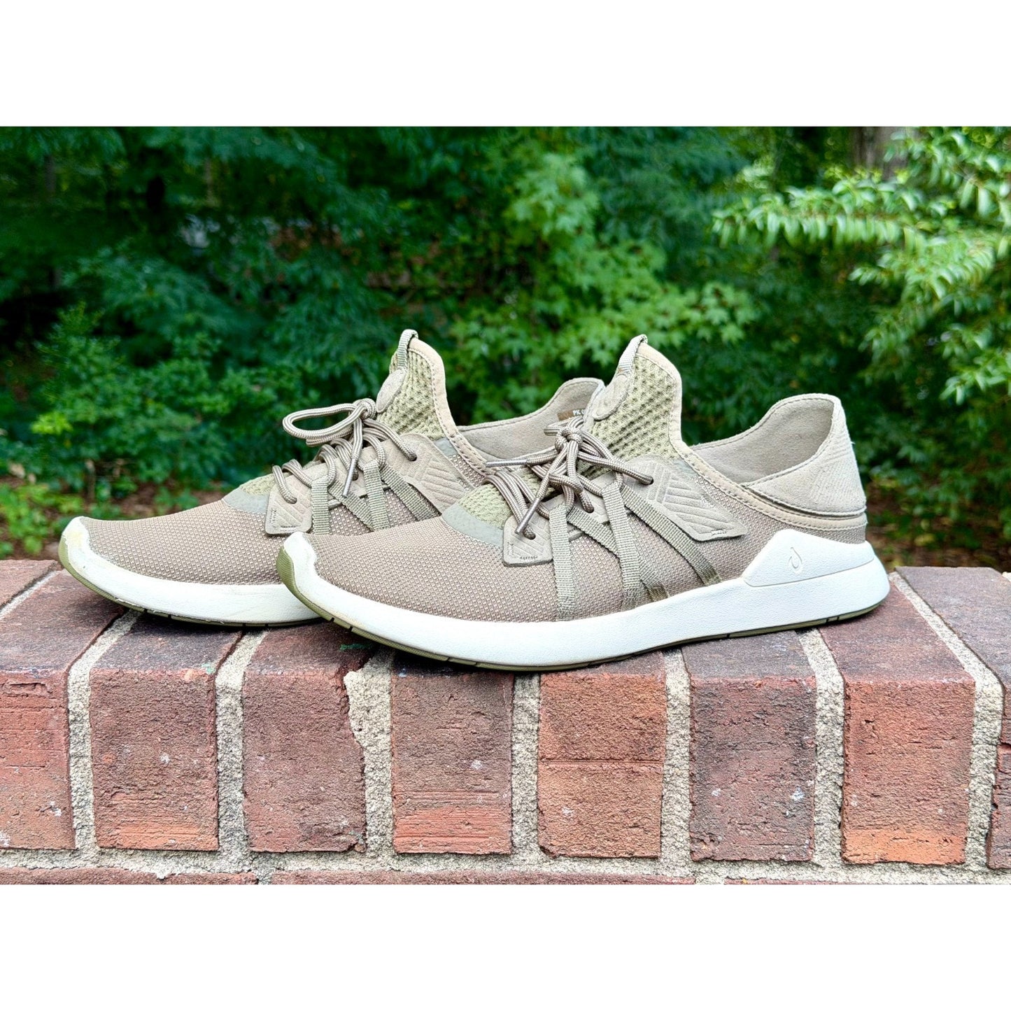 OluKai Holo Men’s Size 12 Hunter Green Mesh Sneakers Drop-In Heel Casual Shoes