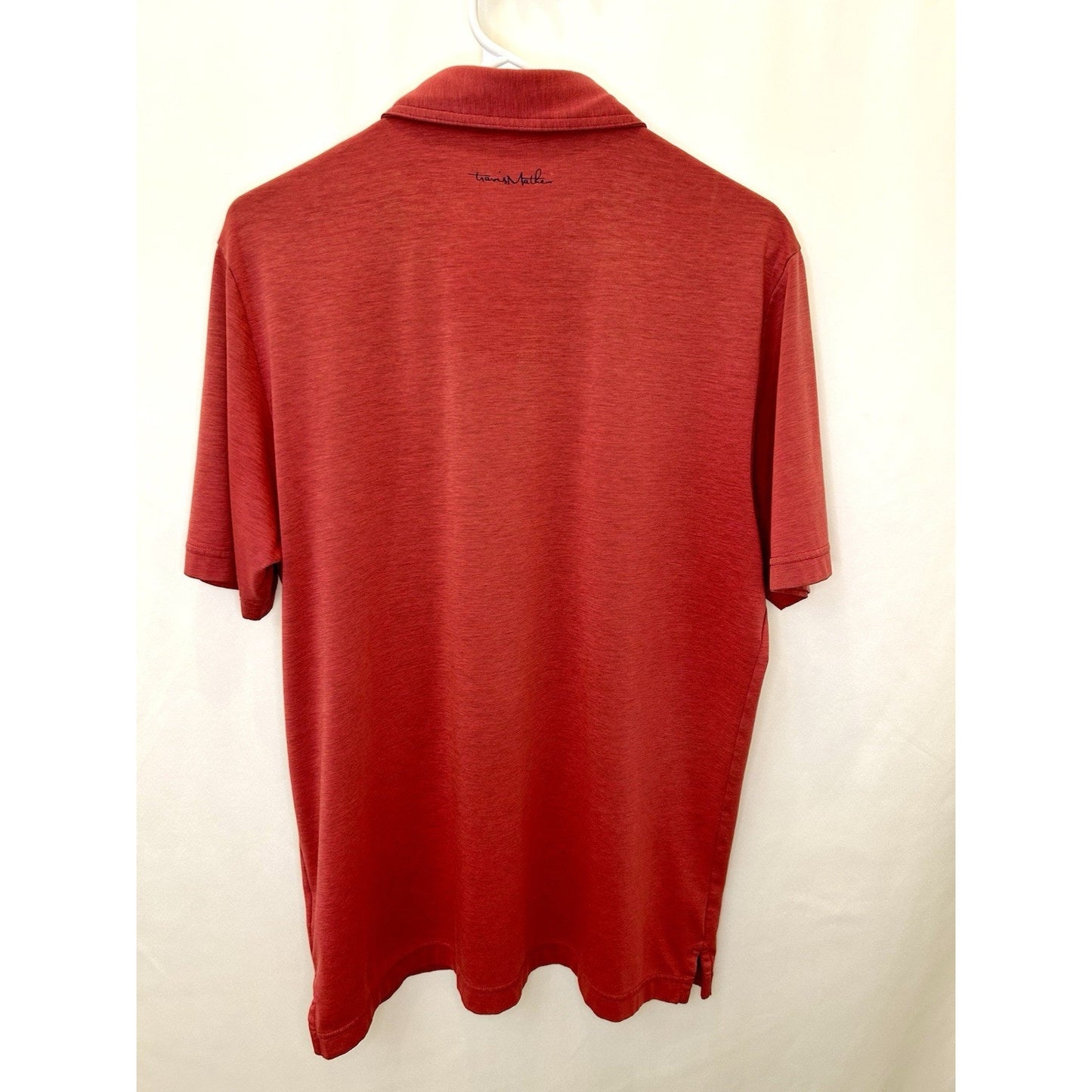 Travis Mathew Polo Shirt Red Golf Performance Pocket Mens Size Medium
