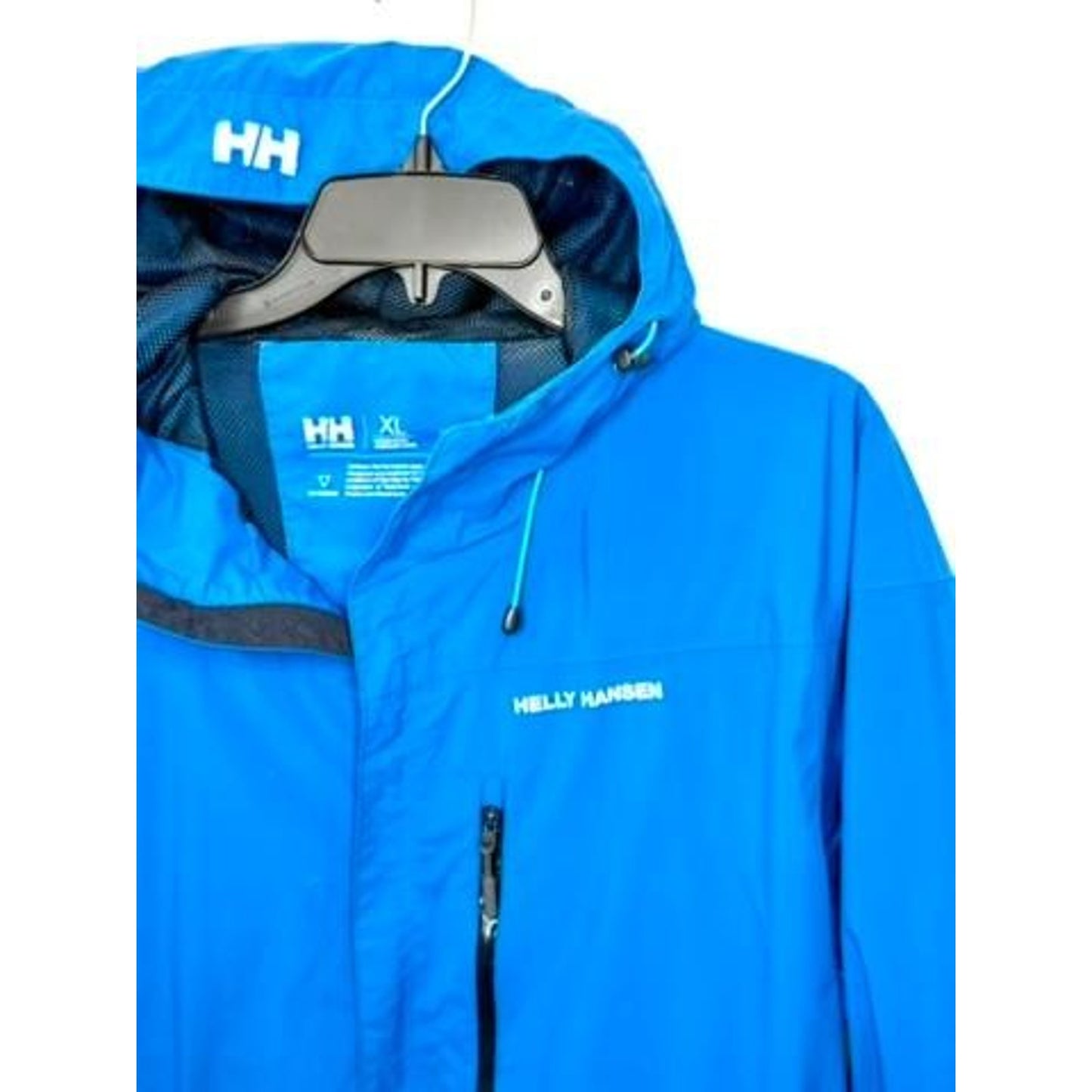 Helly Hansen Rain Jacket Mens XL Blue Helly Tech Waterproof Hooded Shell