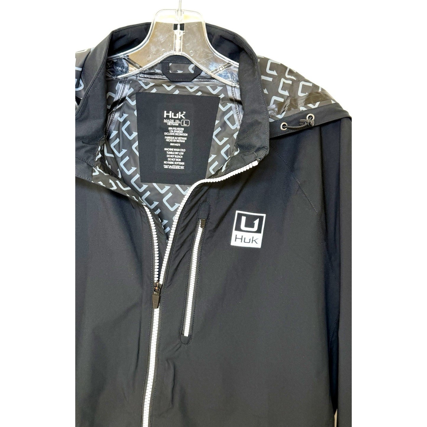 NWOT Huk Pursuit Waterproof Performance Fishing Hooded Jacket Size Large