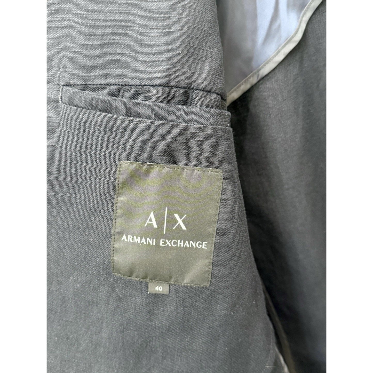A/X Armani Exchange Linen-Blend 2-Button Sport Coat - Men’s Size 40R - $220 New
