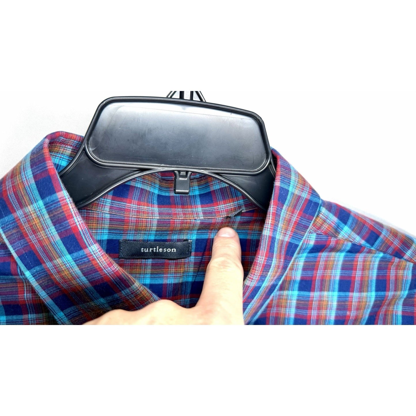 Turtleson Shirt Men’s XXL Blue Plaid Button Up Watermelon Malibu Porter Sport