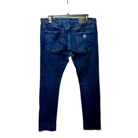 Armani Exchange J13 Slim Fit Jeans Mens Size 36 Dark Wash Blue Denim
