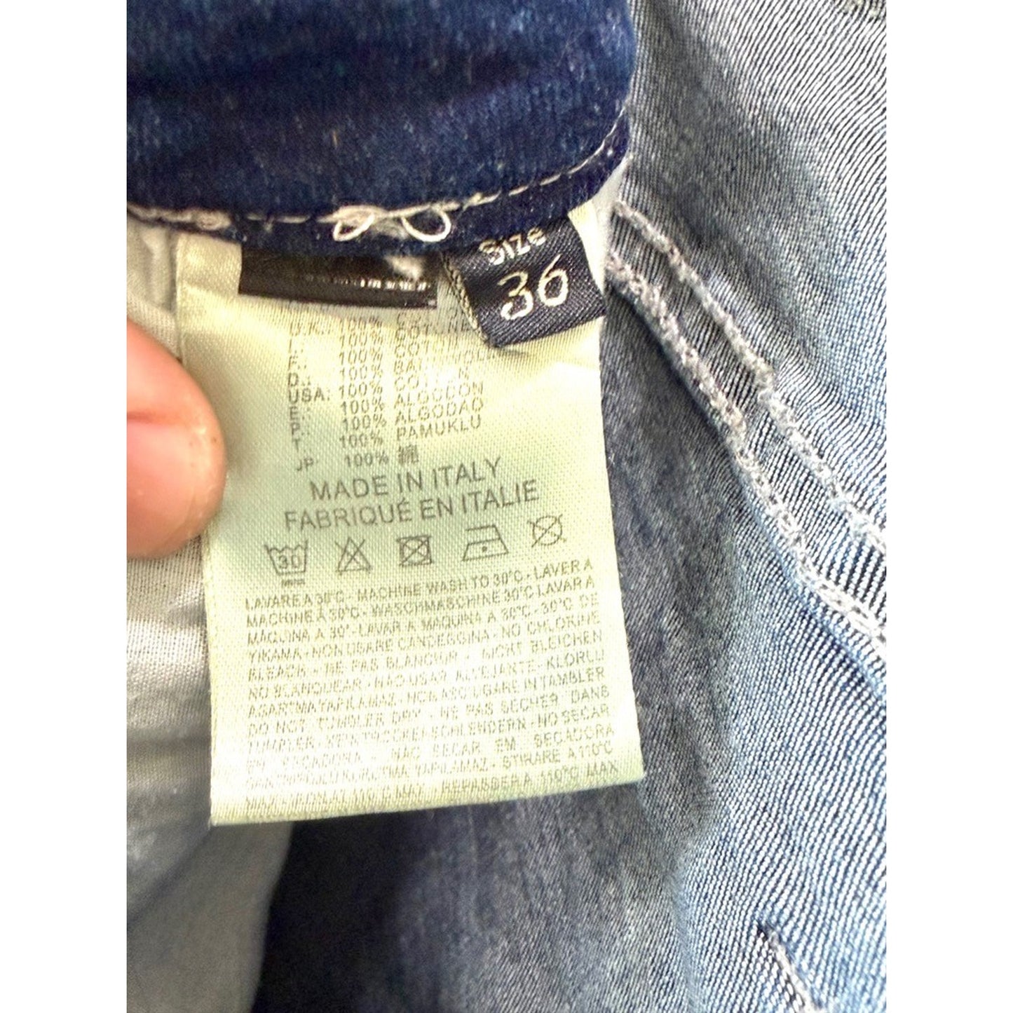 Diesel Buster Jeans Mens 36x32 Blue Denim Regular Slim Tapered Made in Italy