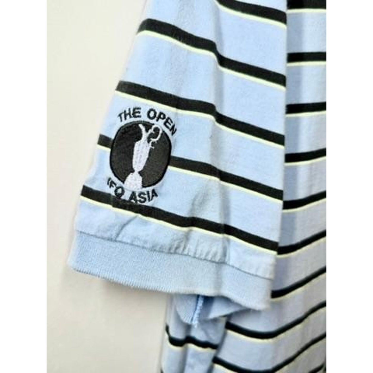 Polo Golf Ralph Lauren Shirt Mens XL Blue Black Striped Pima Cotton Pro Fit