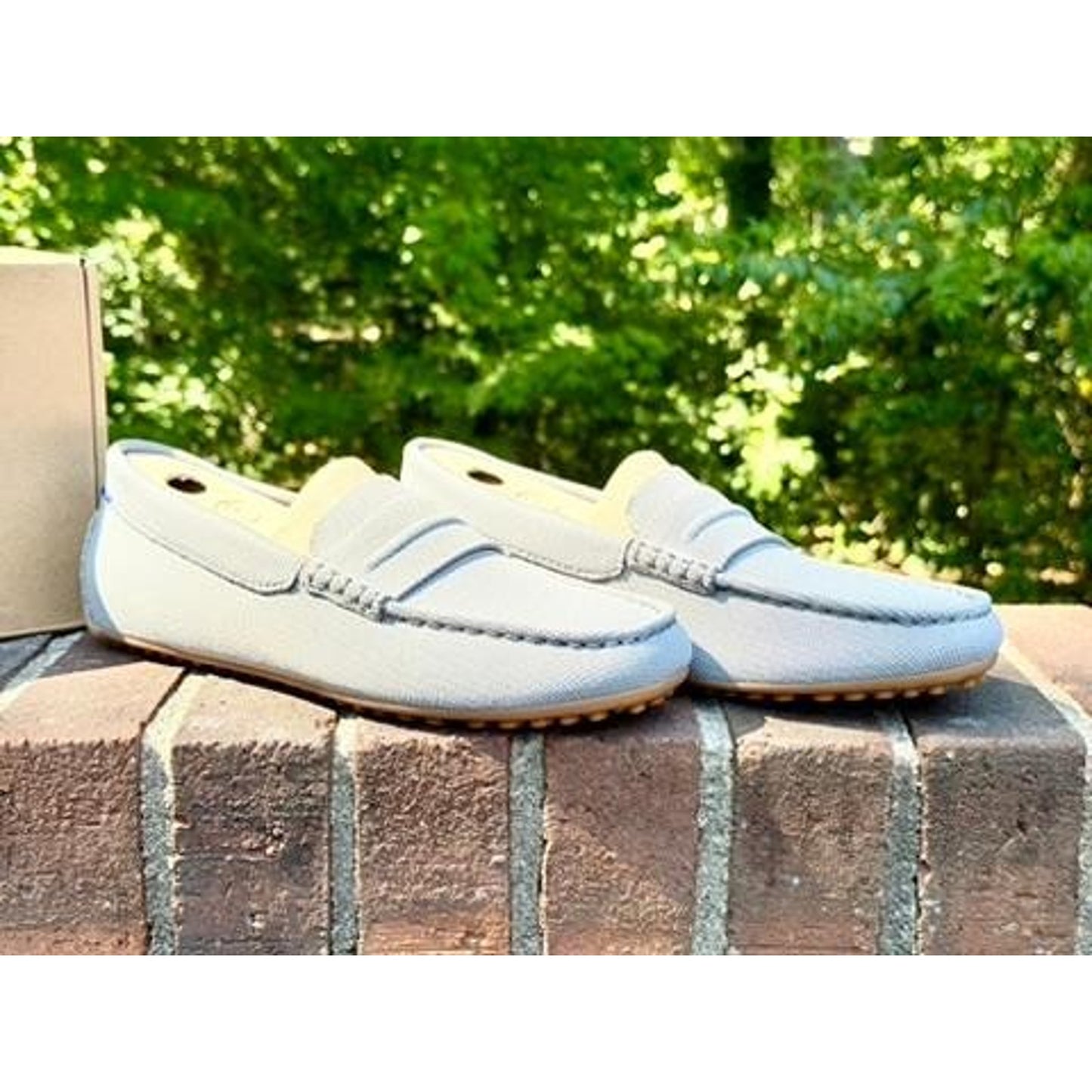 Rothys The Driving Loafer Falcon Grey Knit Slip On Shoes Womens Size 7.5