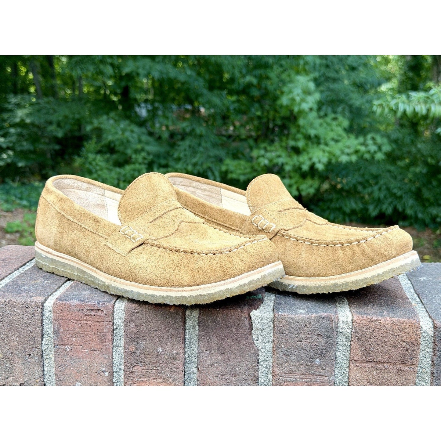 LUCA Drift Penny Loafer Suede Crepe Sole Men’s Size 12 Honey Tan Worn Once