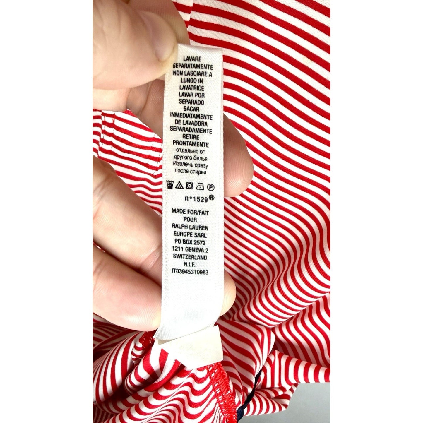 RLX Ralph Lauren Polo Shirt Mens Large Red White Blue Golf Lightweight Medium M