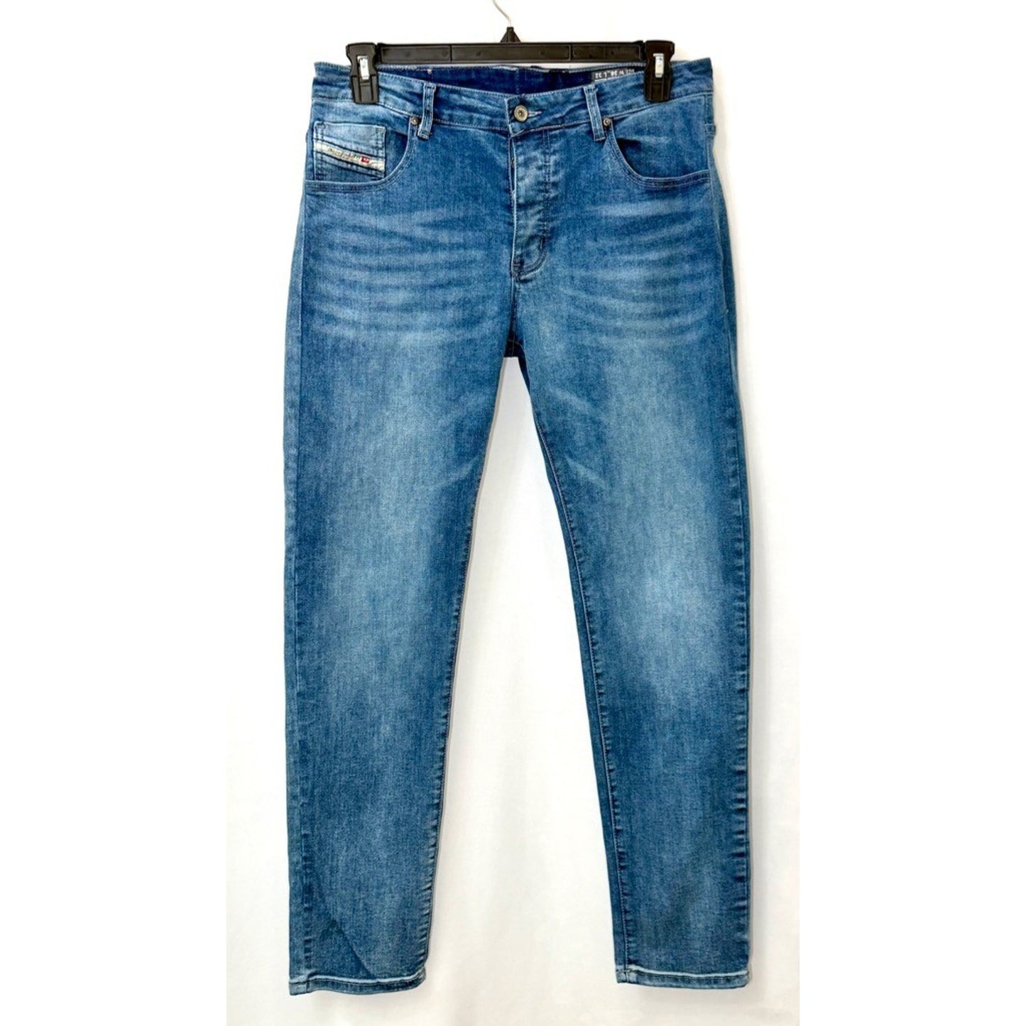 Diesel Buster Jeans Mens 36x32 Blue Denim Regular Slim Tapered Made in Italy