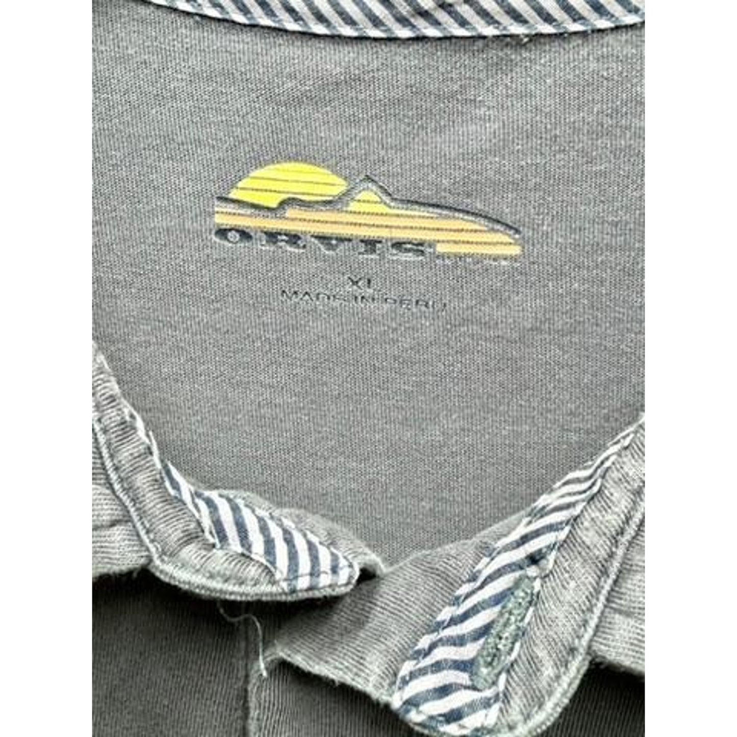 Orvis Polo Shirt Mens XL Purple Cotton Short Sleeve Fish Logo Fishing Outdoor