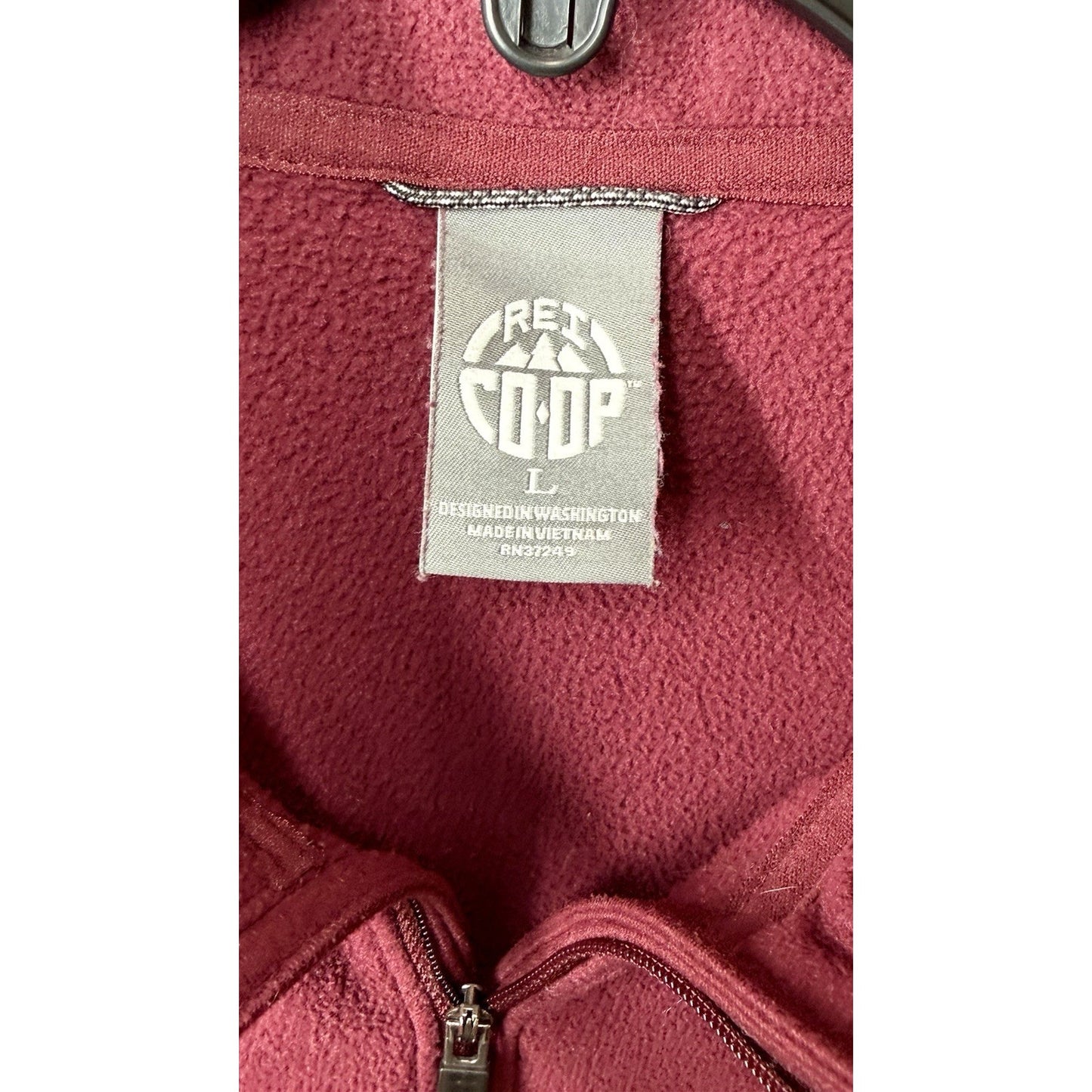 REI Co-Op Jacket Womens XXL Burgundy Micro Fleece 1/4 Zip Lightweight Pullover