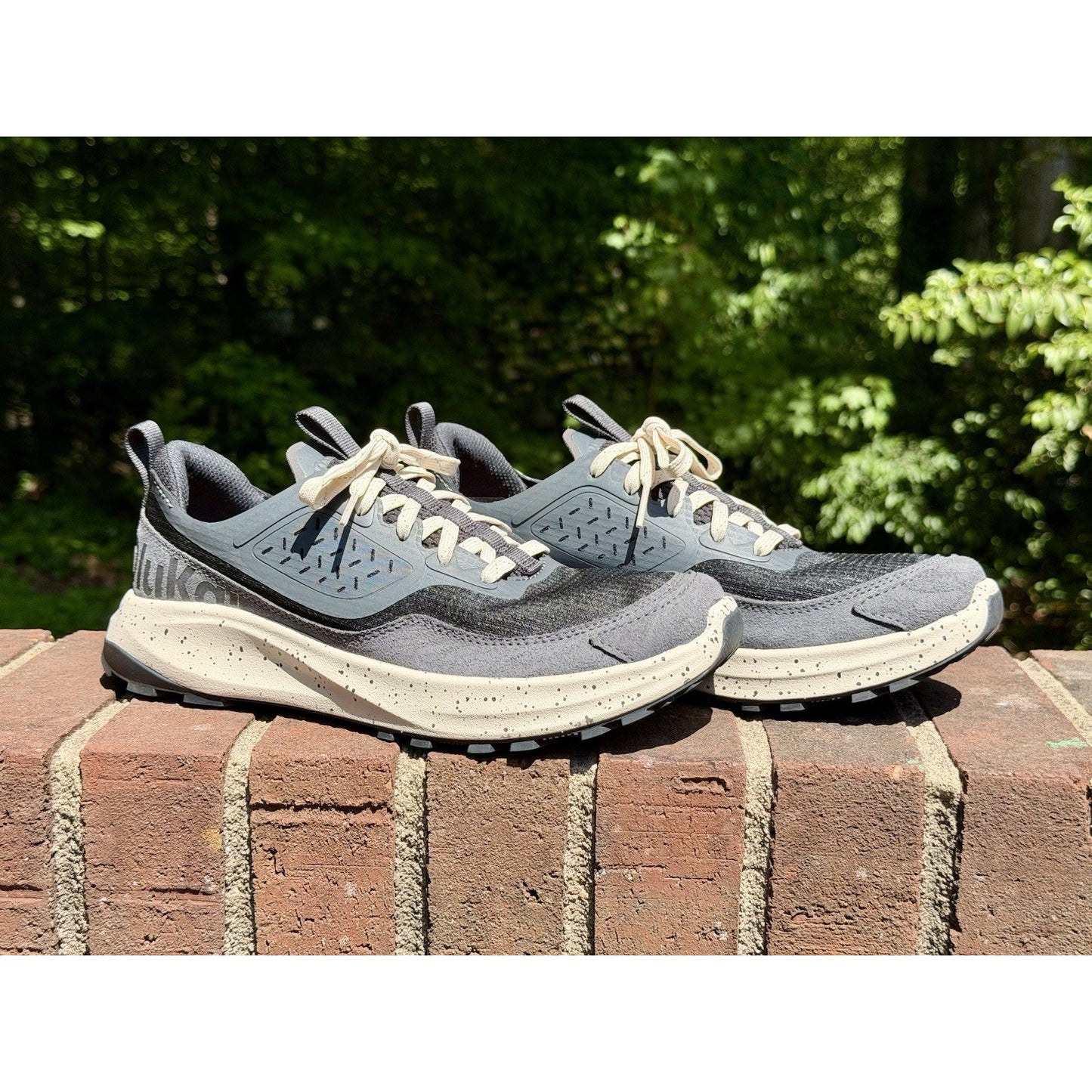 OluKai Makiki Womens Size 9 Trail Running Shoes Dark Gray Suede Worn Once VGC