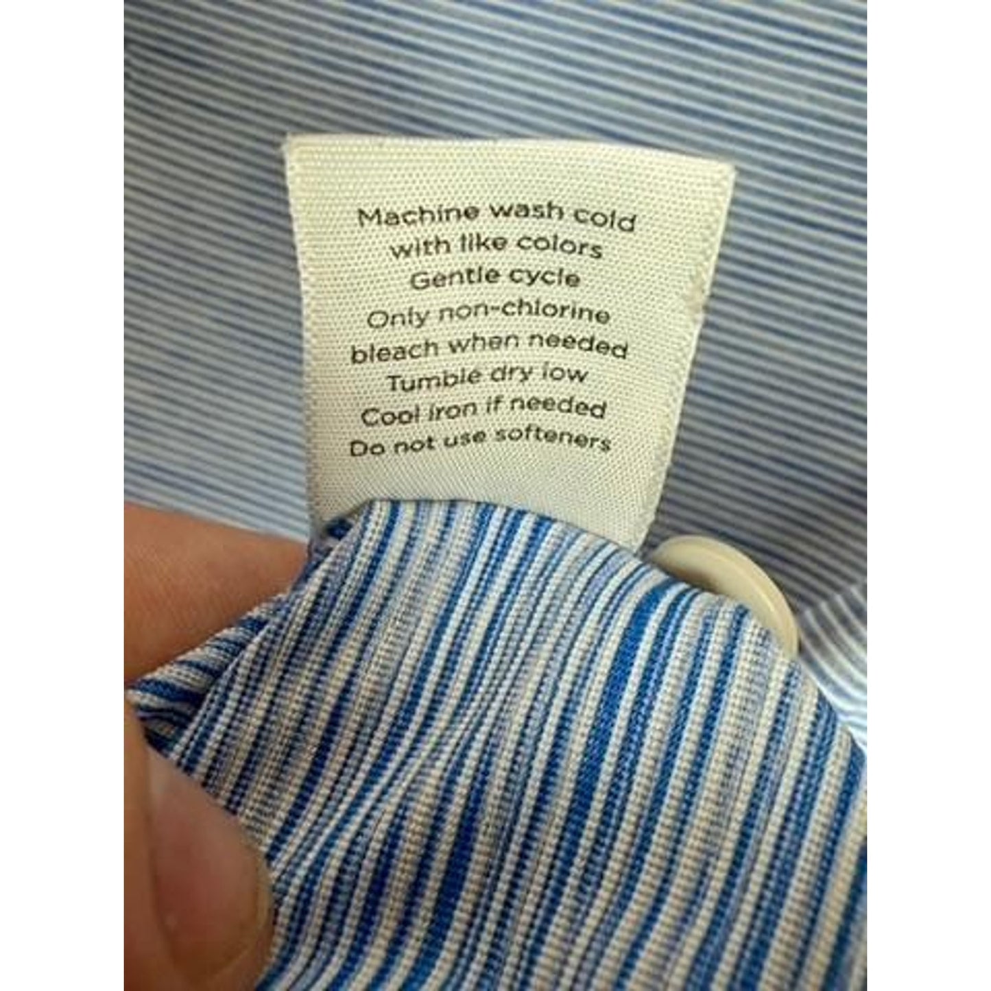 Walter Hagen Golf Polo Shirt Mens Medium Blue White Striped Short Sleeve Spandex