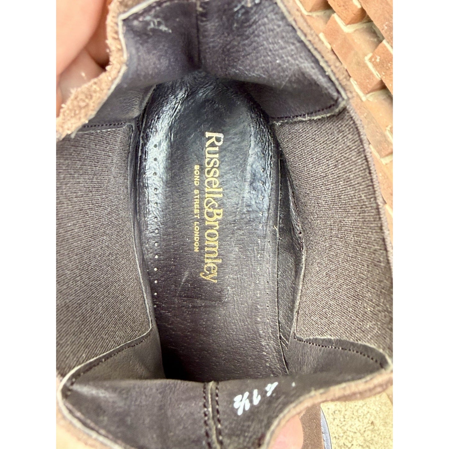 Russell & Bromley Men Suede Chelsea Boots Brown Size 41.5 / US 8.5 ($550 New)