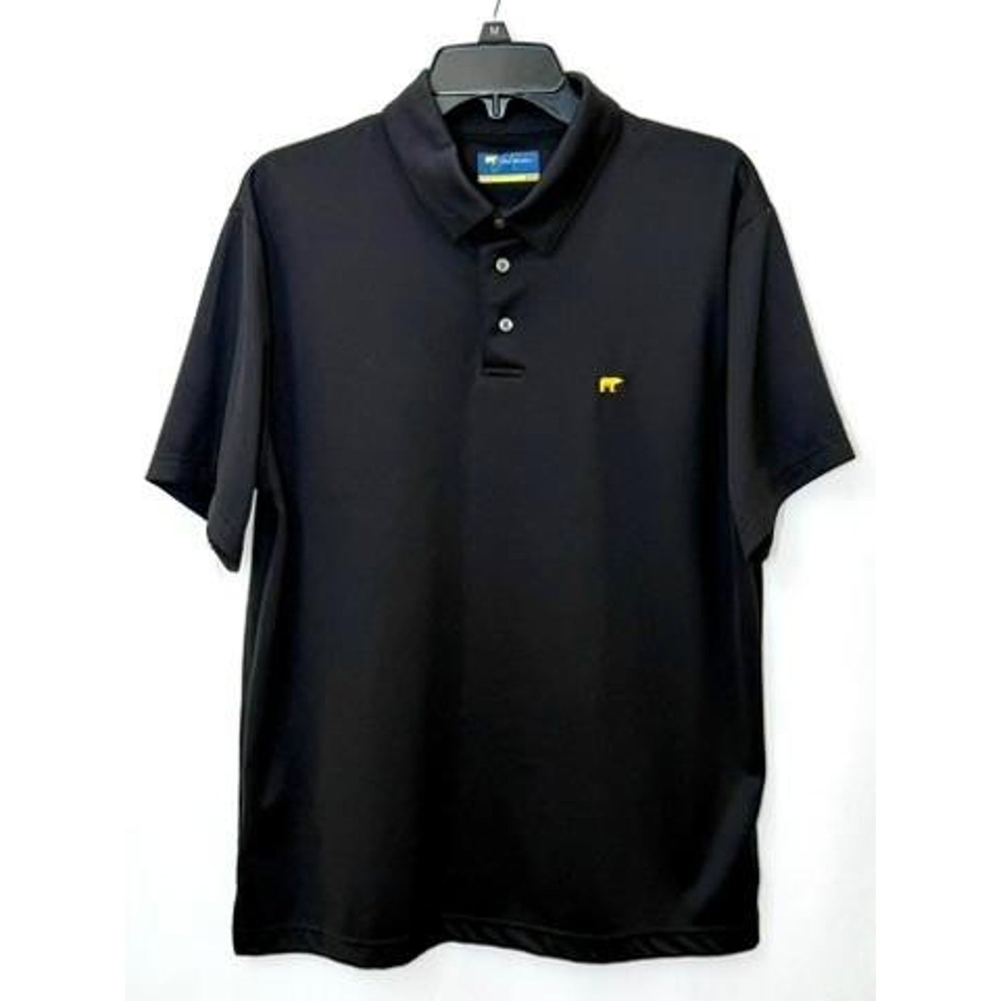 Jack Nicklaus Golden Bear Golf Polo Shirt Mens Medium Black Short Sleeve