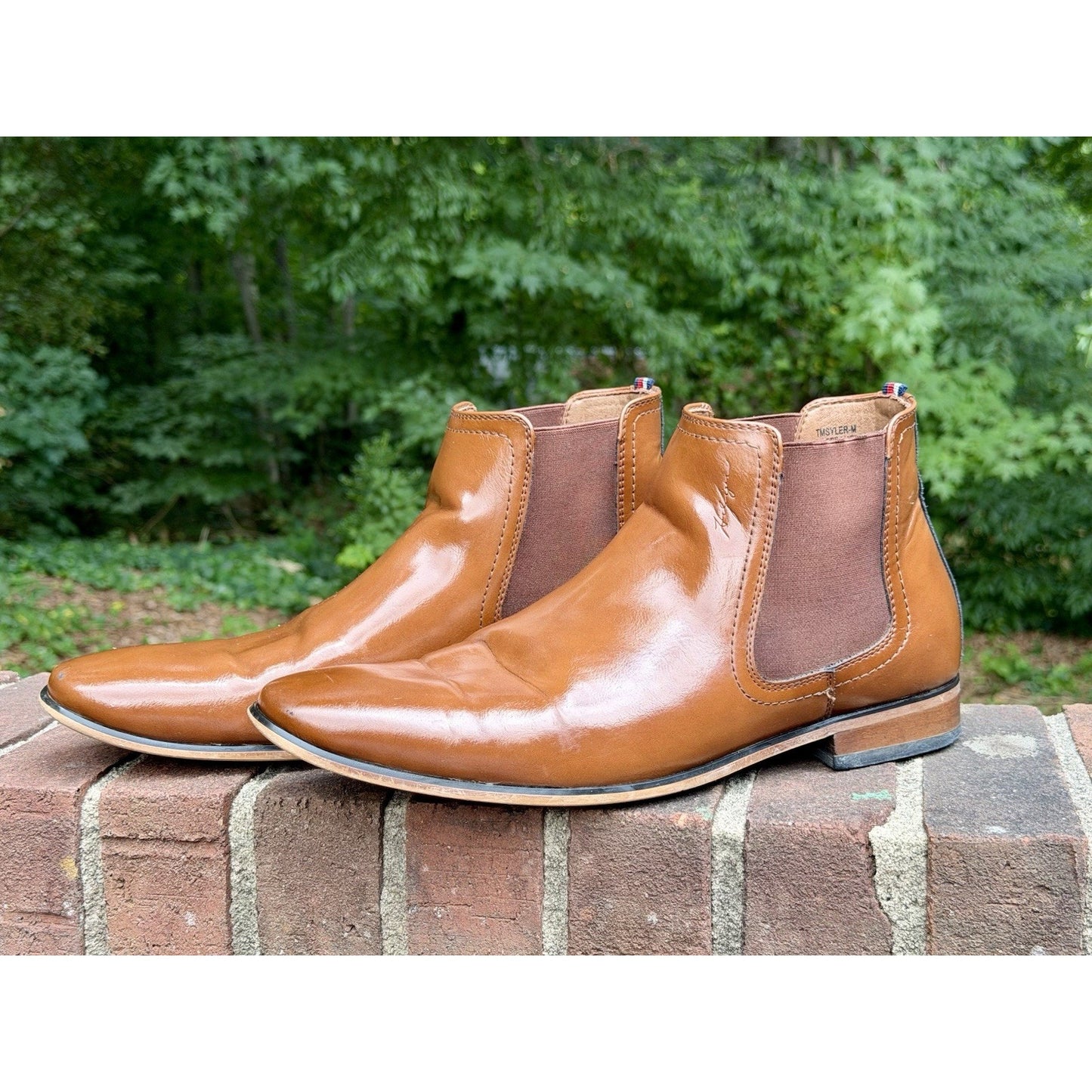 Tommy Hilfiger Men’s Chelsea Boots Tan Brown Leather Ankle Dress Shoes Size 11.5