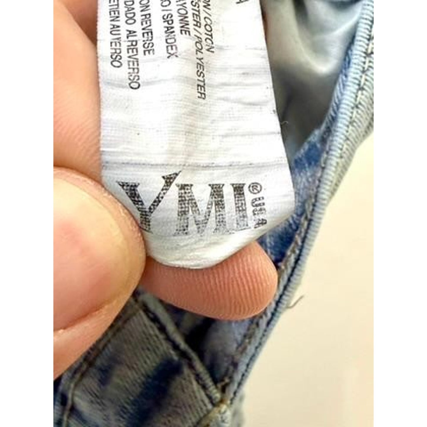 Urban Rise YMI Boys Moto Jeans Size 8 Light Wash Blue Denim Ribbed Moto Detail