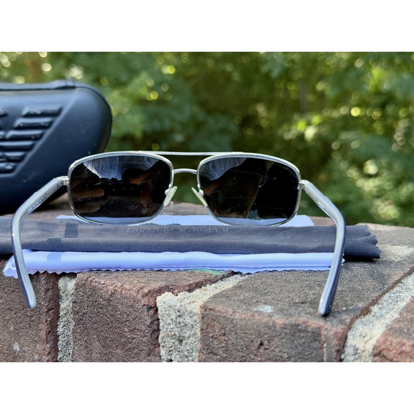Emporio Armani EA9820/S Sunglasses Gunmetal 60 15 135 Men's w/ Hard Case