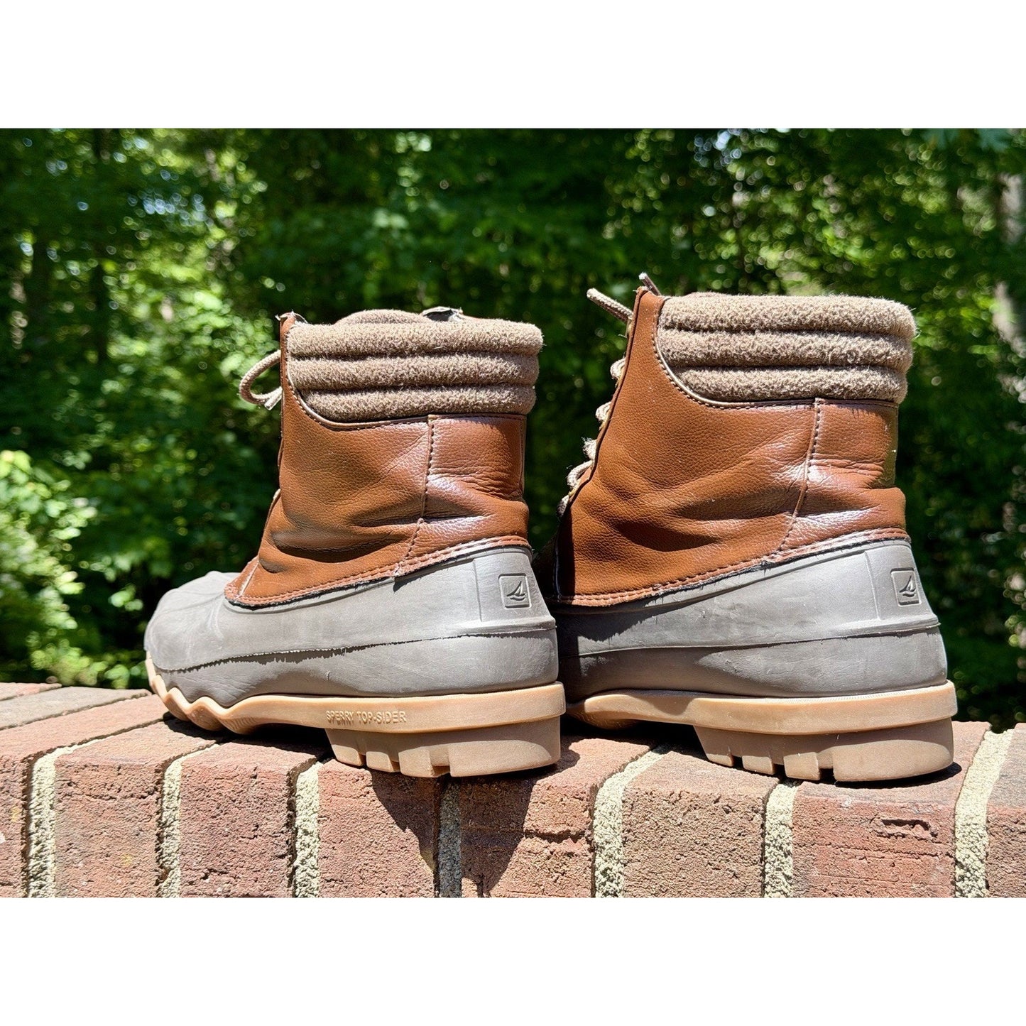 Sperry Avenue Men's Duck Boots Size 11 M Brown/Grey Waterproof Worn Twice!