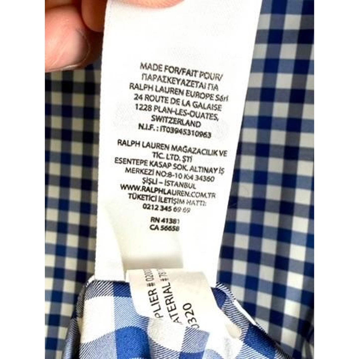 Polo Ralph Lauren Performance Shirt Mens Medium Blue White Gingham Long Sleeve